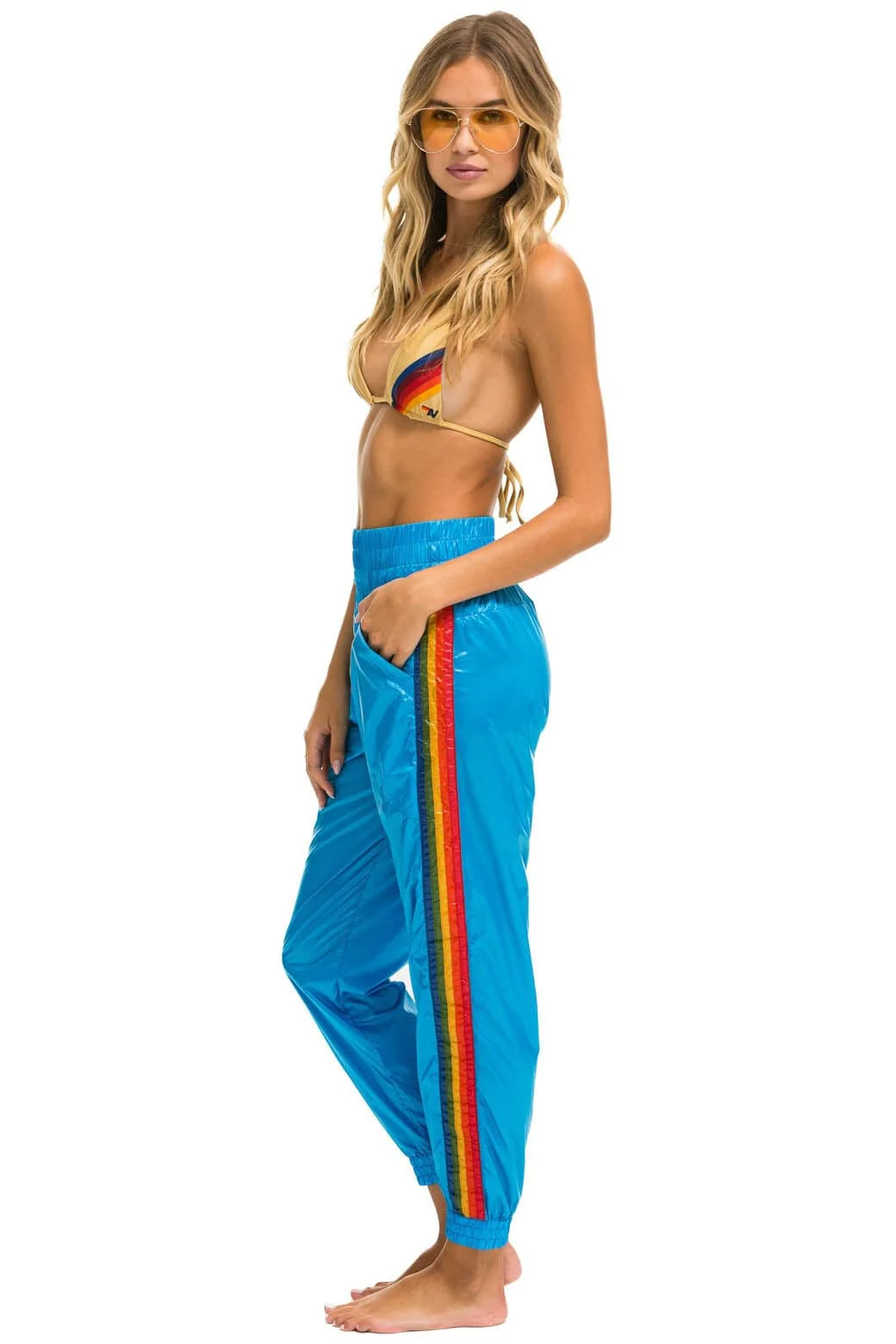 5 STRIPE HI RISE WIND PANT - DRESDEN - Image 3