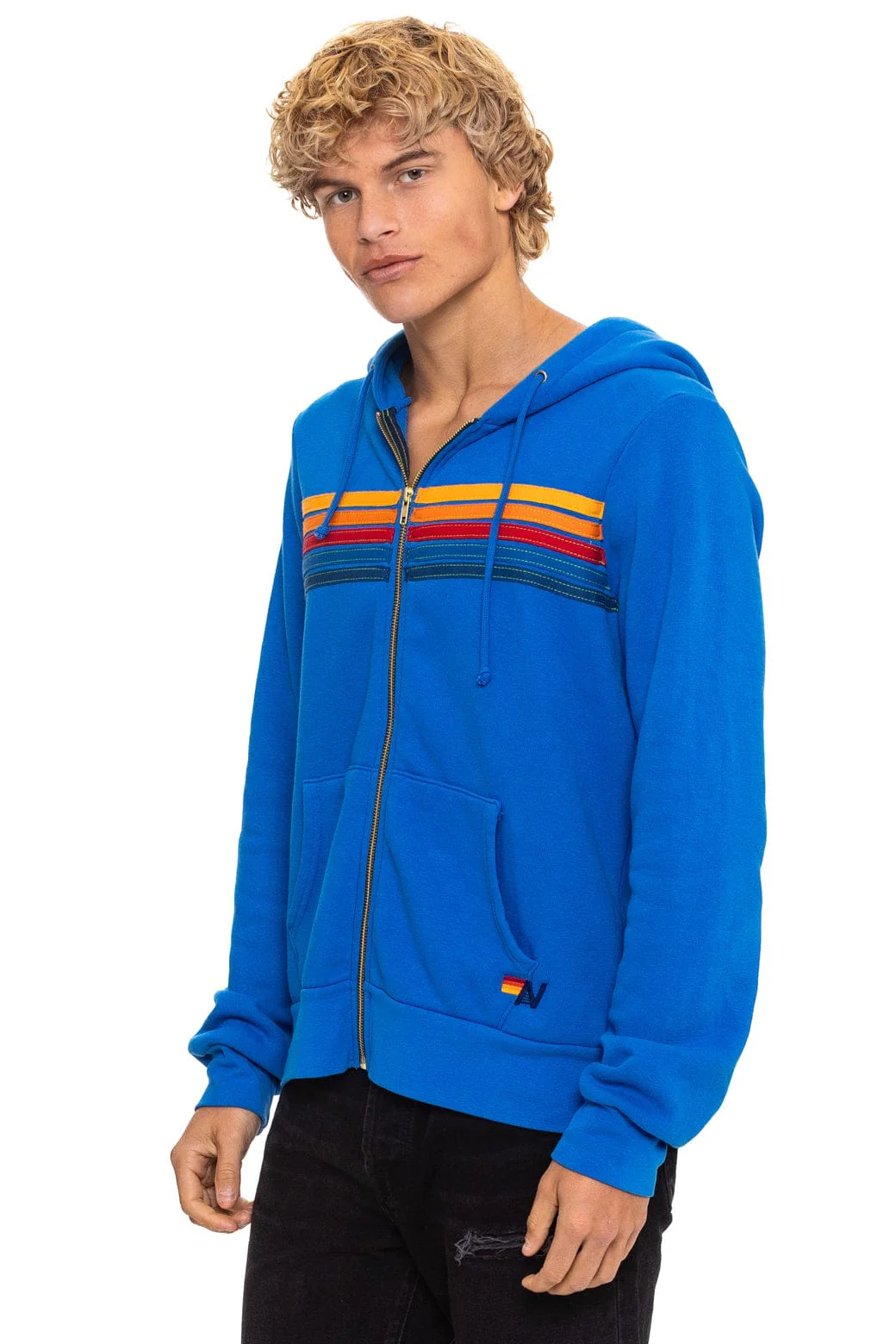 5 STRIPE HOODIE - ADVENTURE BLUE - Image 4