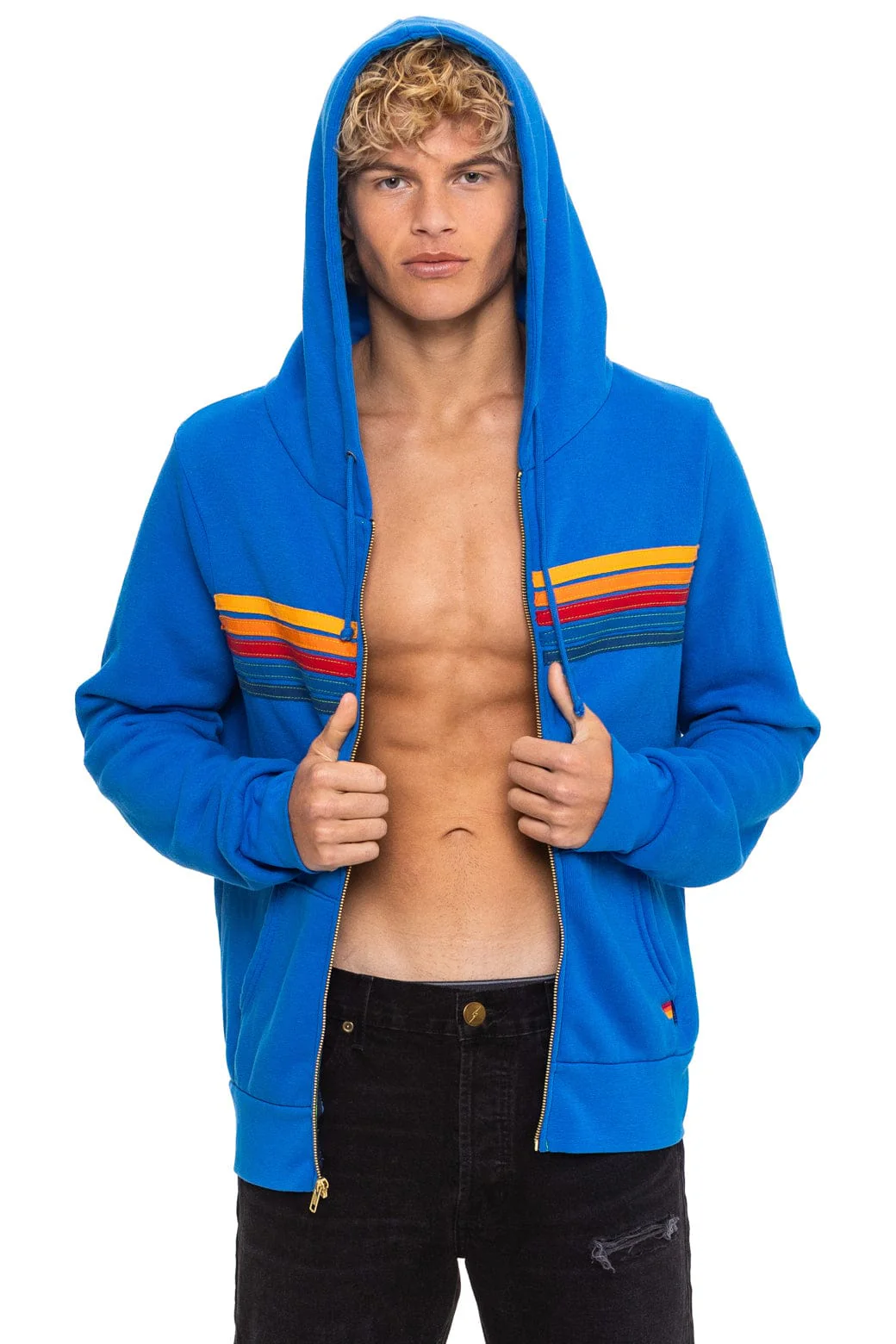 5 STRIPE HOODIE - ADVENTURE BLUE - Image 6