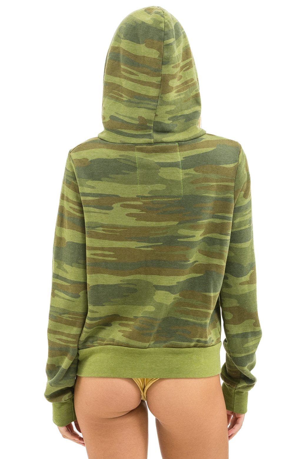 5 STRIPE HOODIE - CAMO // LIME AQUA - Image 7