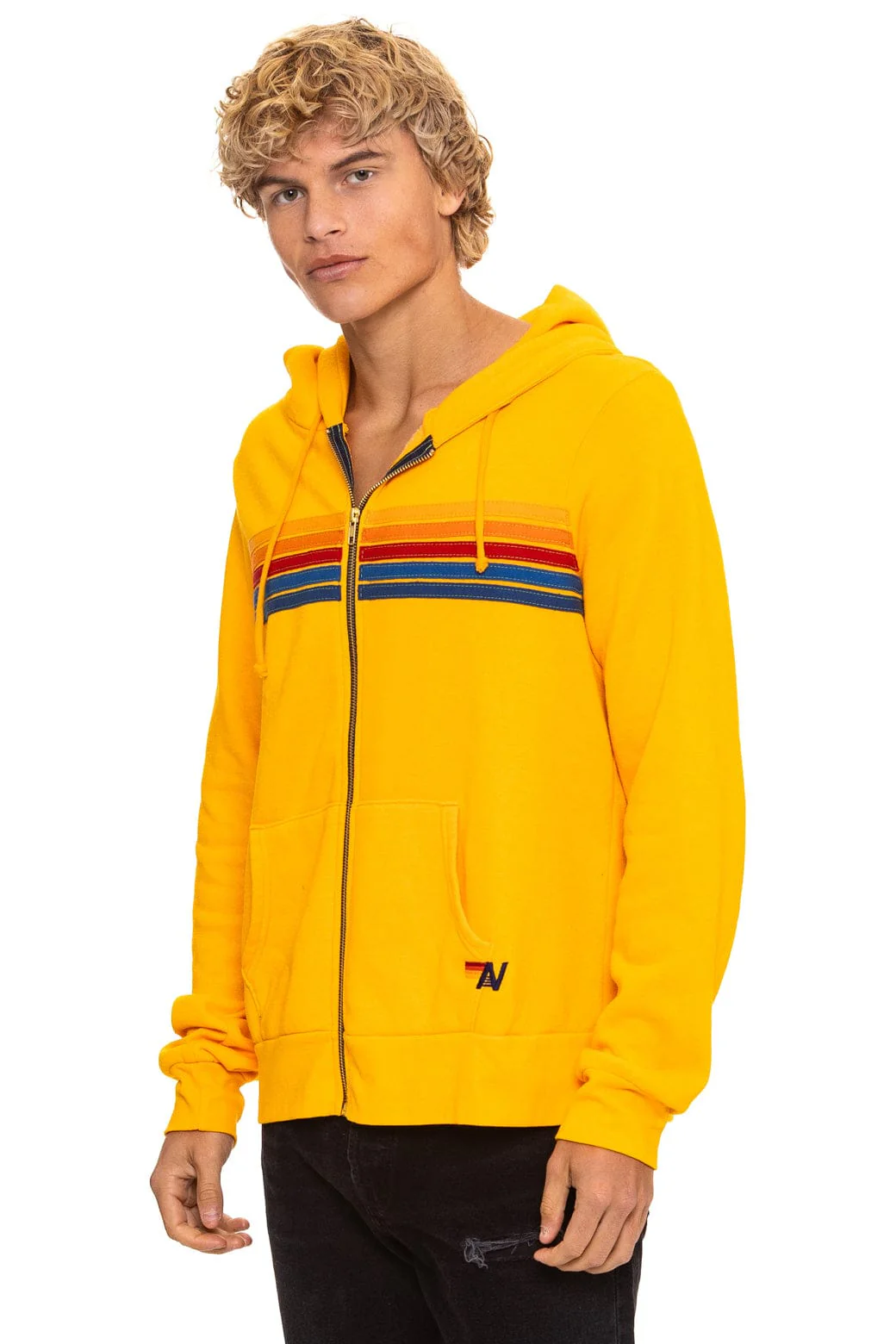 5 STRIPE HOODIE - GOLD - Image 4