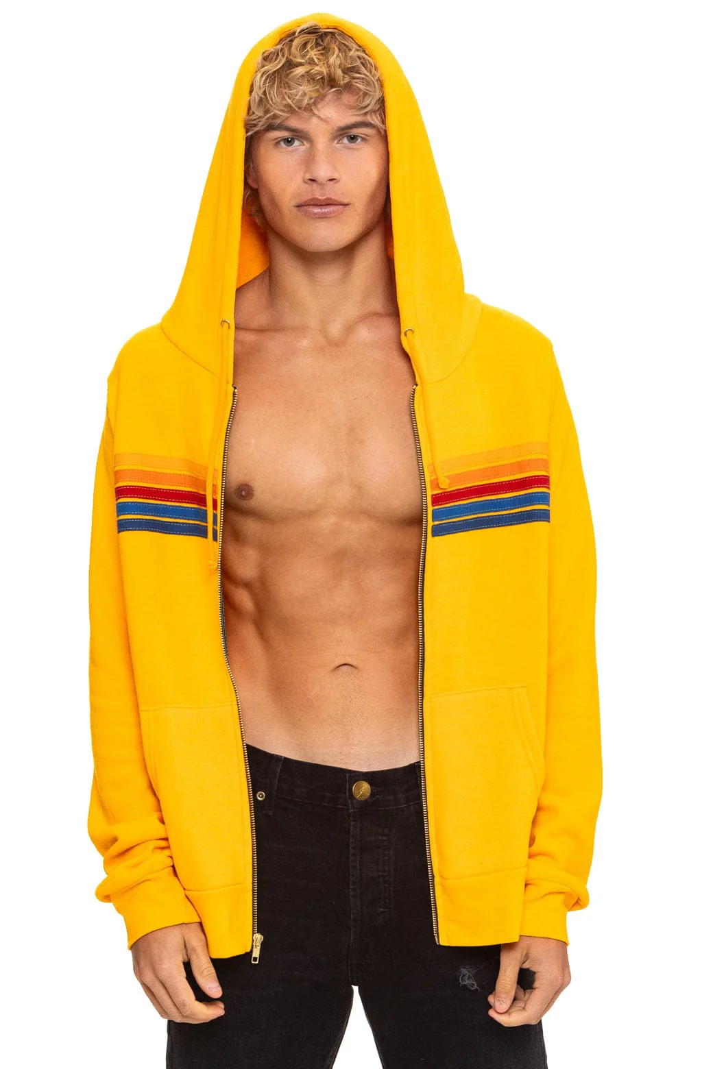 5 STRIPE HOODIE - GOLD - Image 6