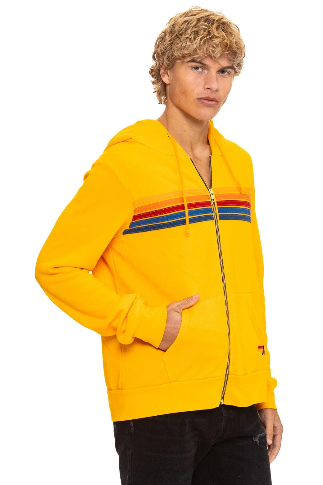 5 STRIPE HOODIE - GOLD - Image 8