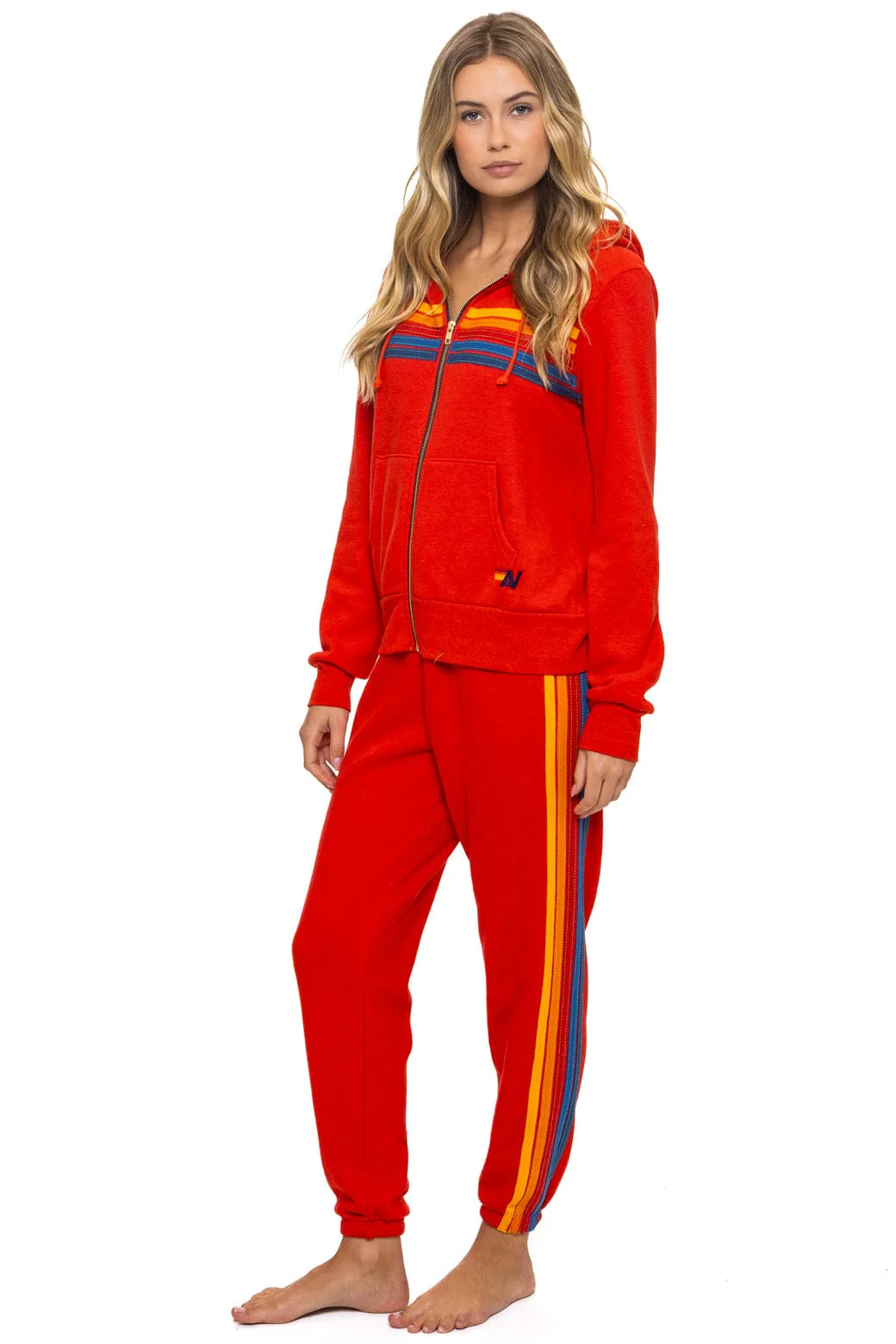 5 STRIPE HOODIE - RED - Image 12