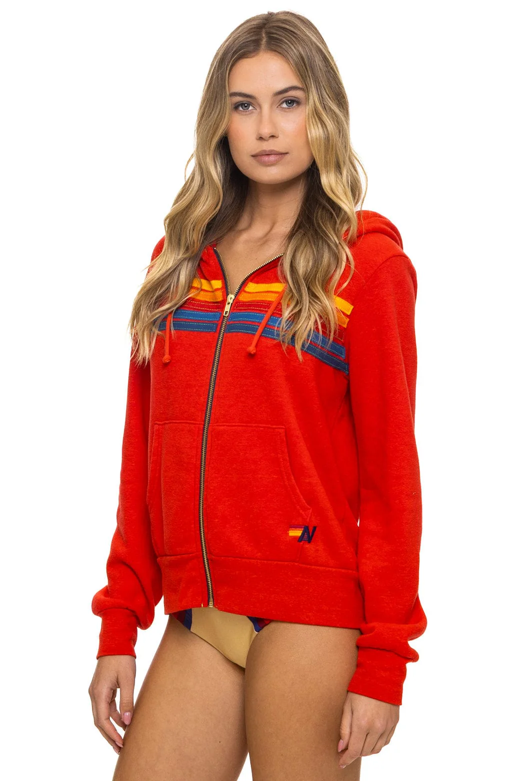 5 STRIPE HOODIE - RED - Image 3