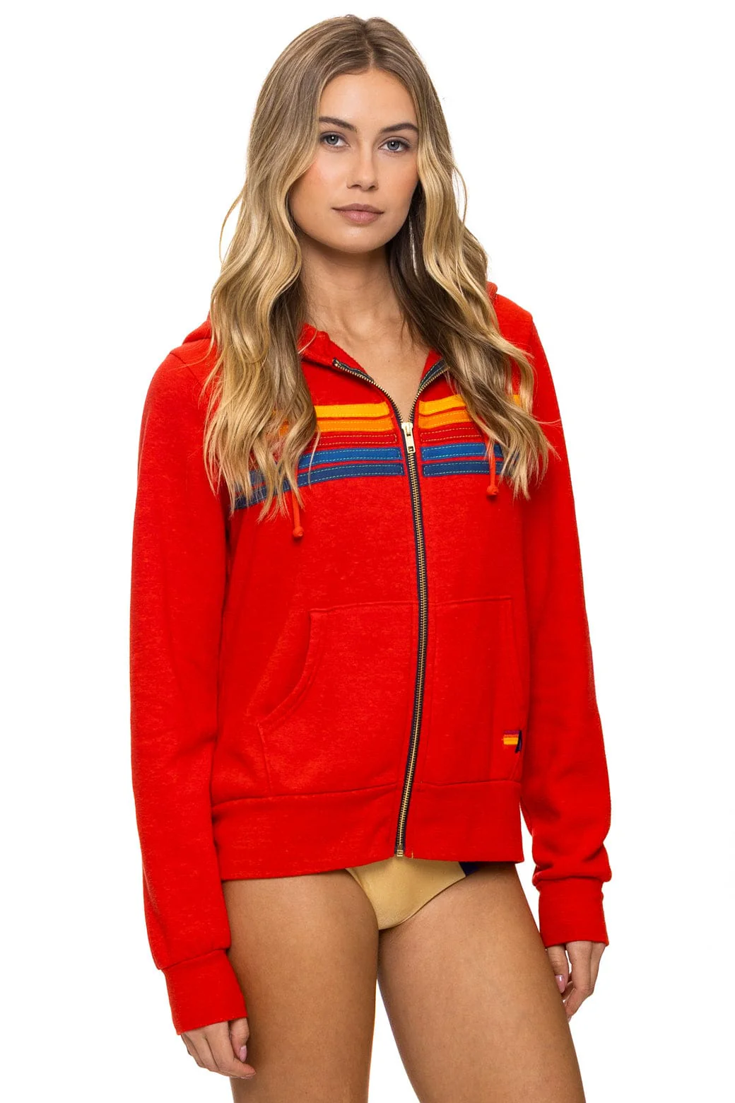 5 STRIPE HOODIE - RED - Image 7