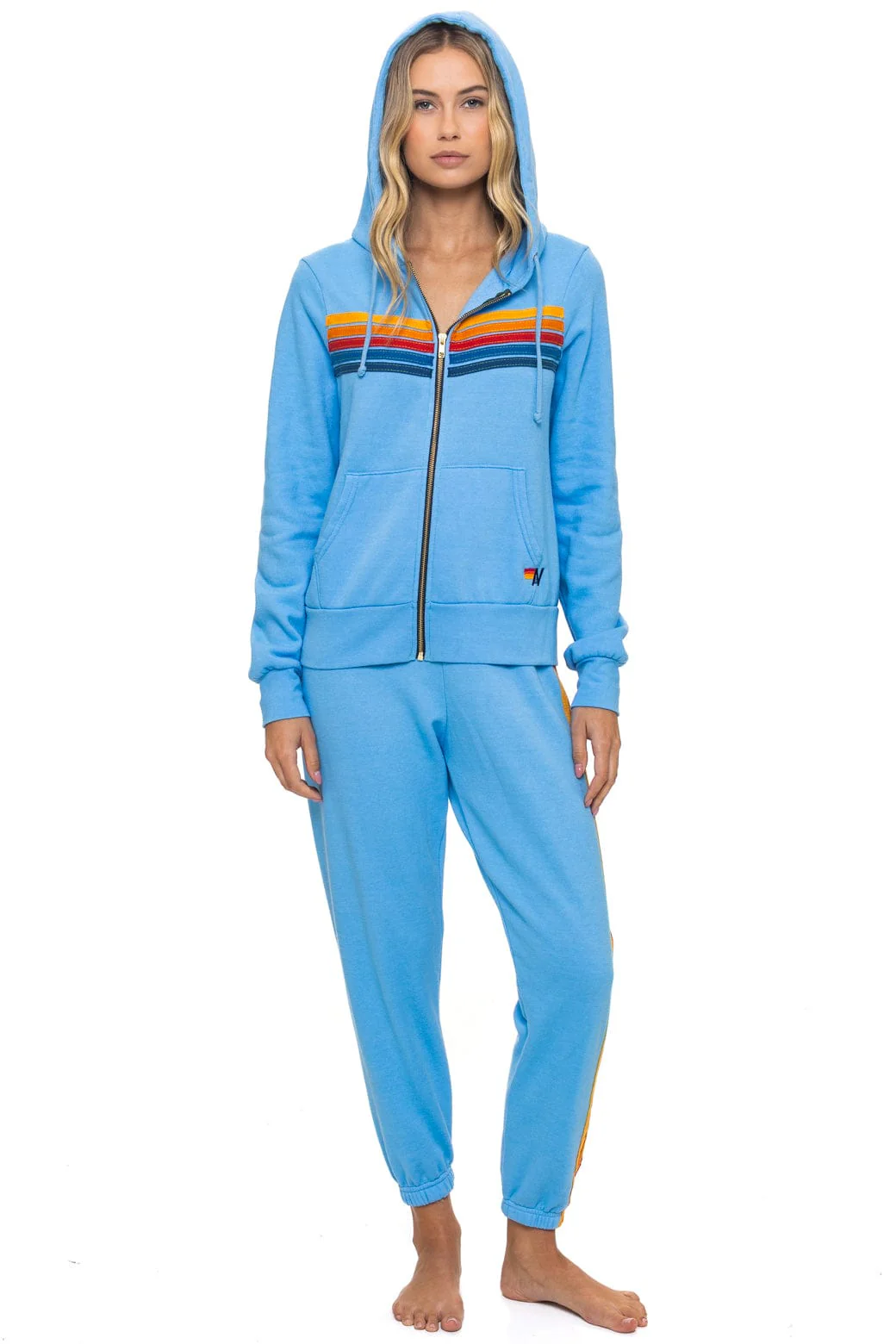 5 STRIPE HOODIE - SKY - Image 12