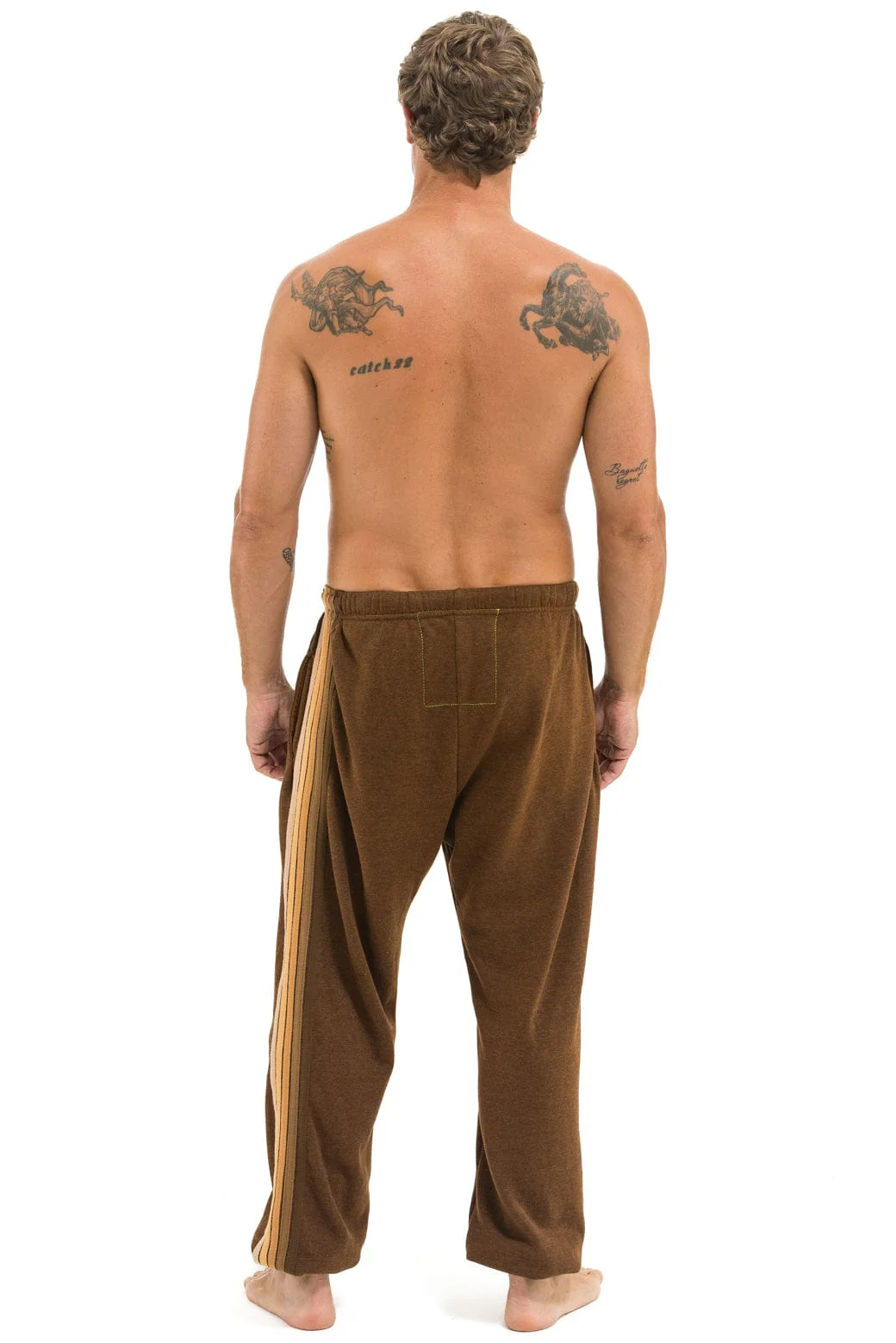 5 STRIPE SWEATPANTS - CHOCOLATE // ESPRESSO - Image 3