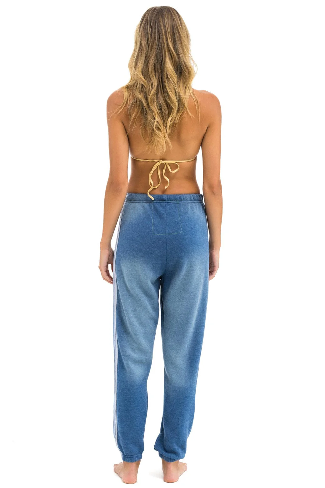 5 STRIPE SWEATPANTS - FADED WATER - Image 3