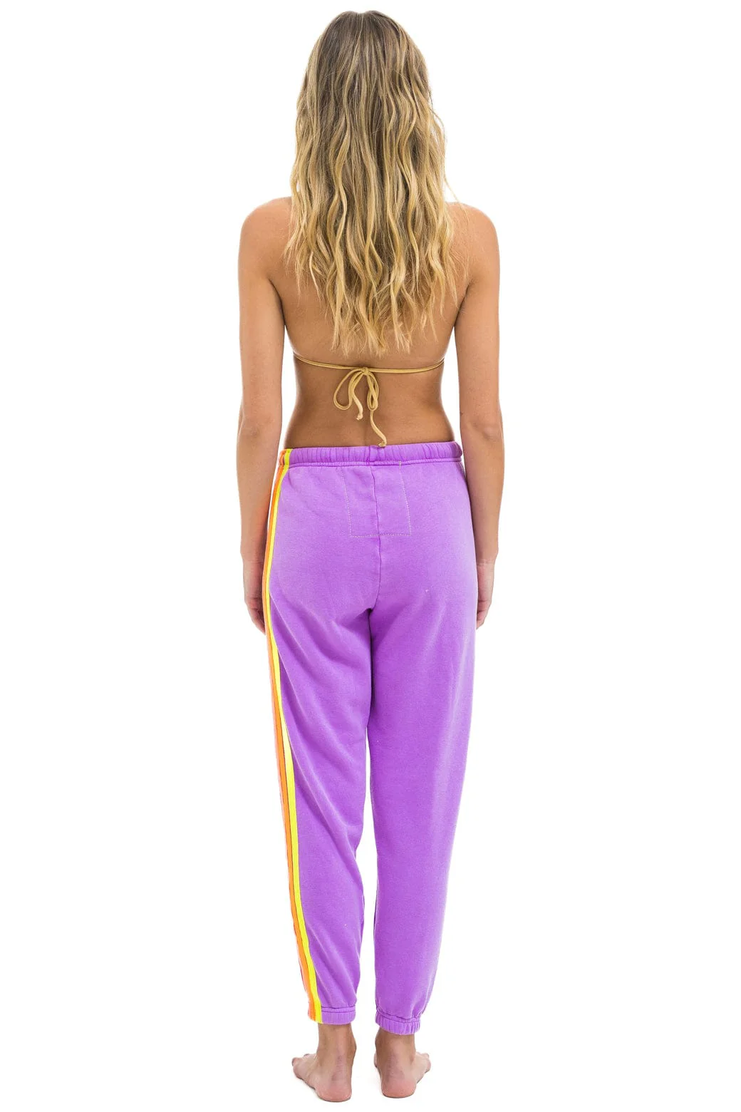 5 STRIPE SWEATPANTS - NEON PURPLE // NEON - Image 4