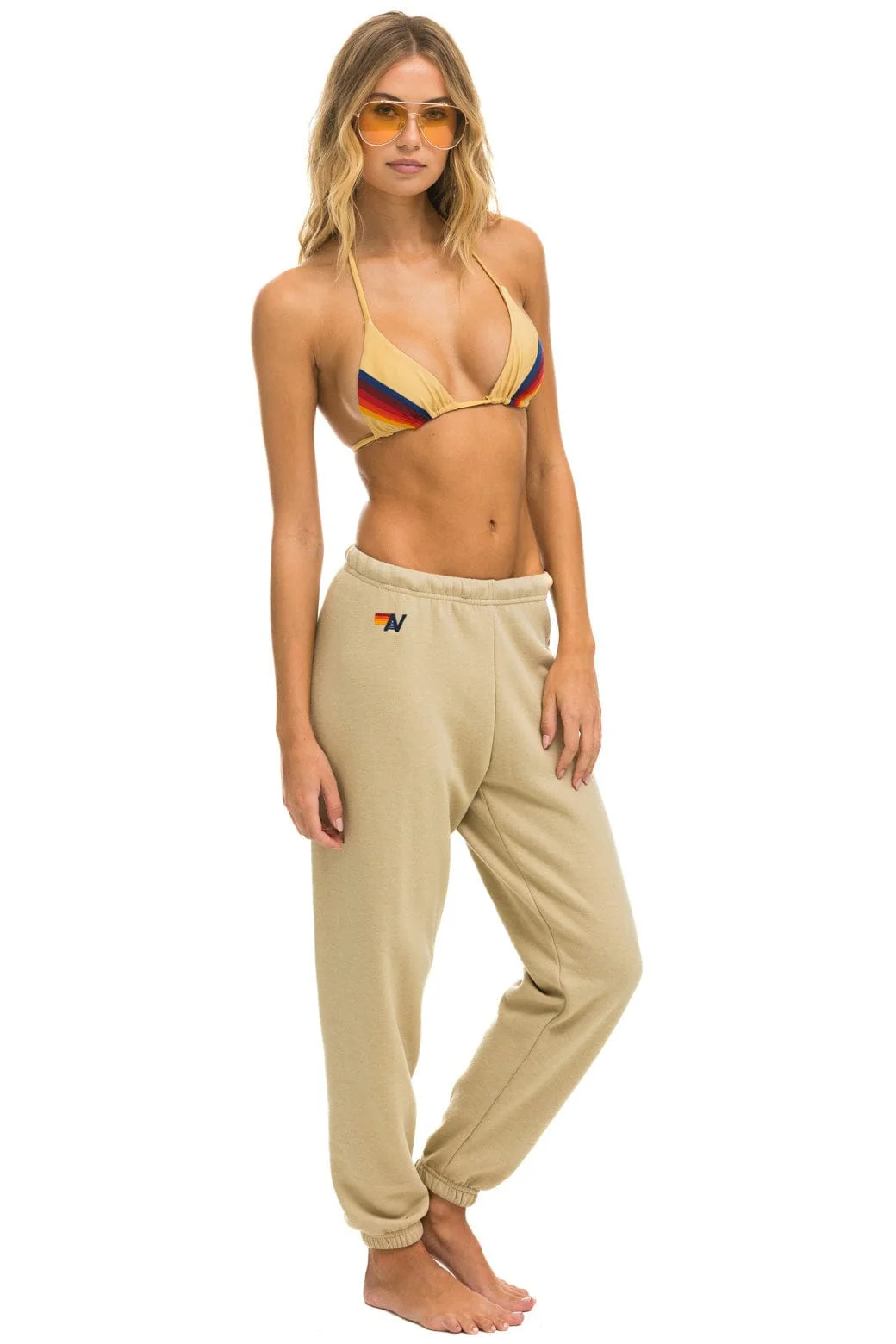 5 STRIPE SWEATPANTS - SAND // USA - Image 3