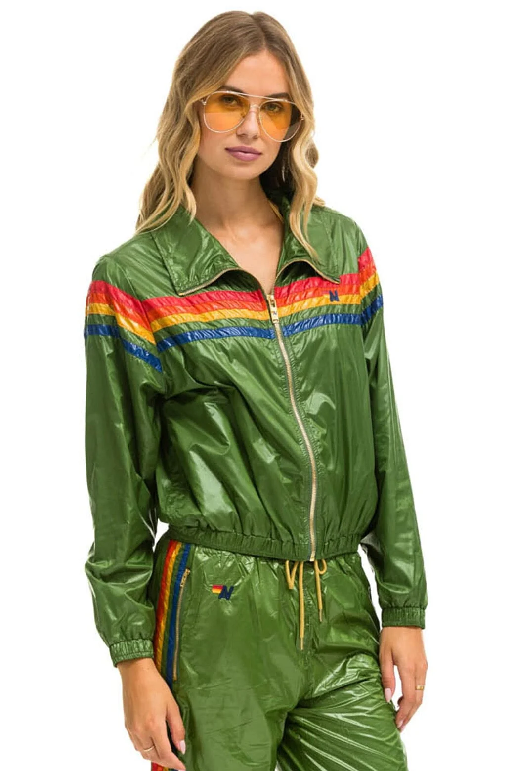 5 STRIPE - WINDBREAKER GARDEN GREEN GLOSSY - Image 4