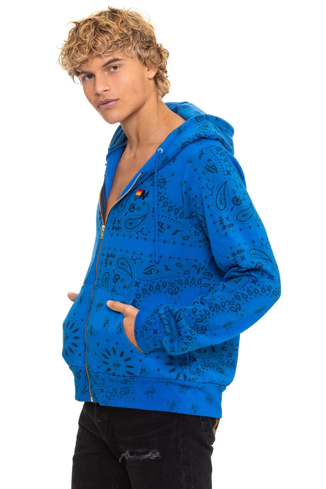 BANDANA ZIP HOODIE - ADVENTURE BLUE - Image 4