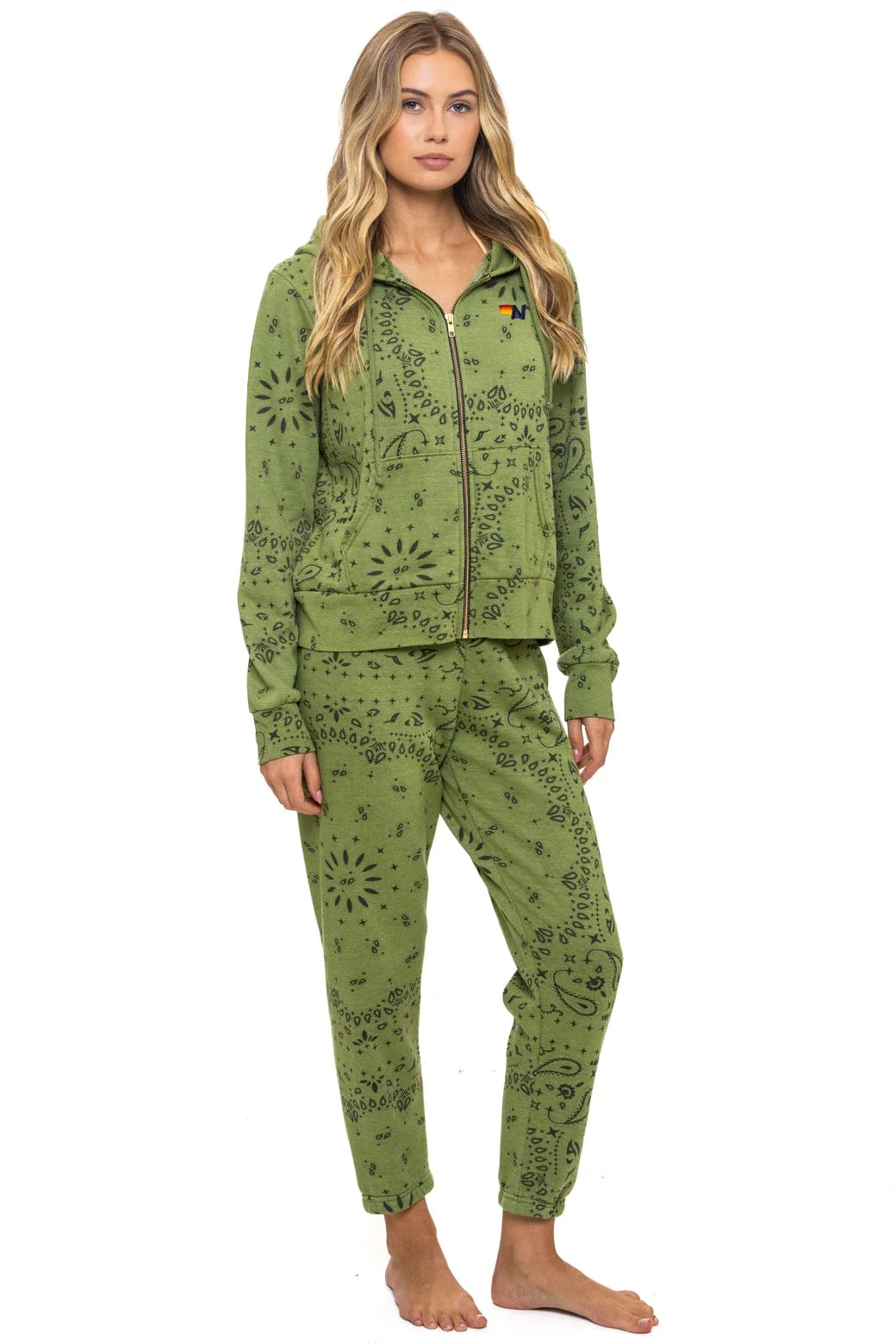 BANDANA ZIP HOODIE - JUNGLE GREEN - Image 12