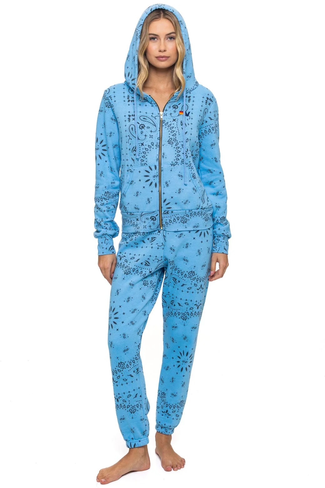 BANDANA ZIP HOODIE - SKY - Image 10