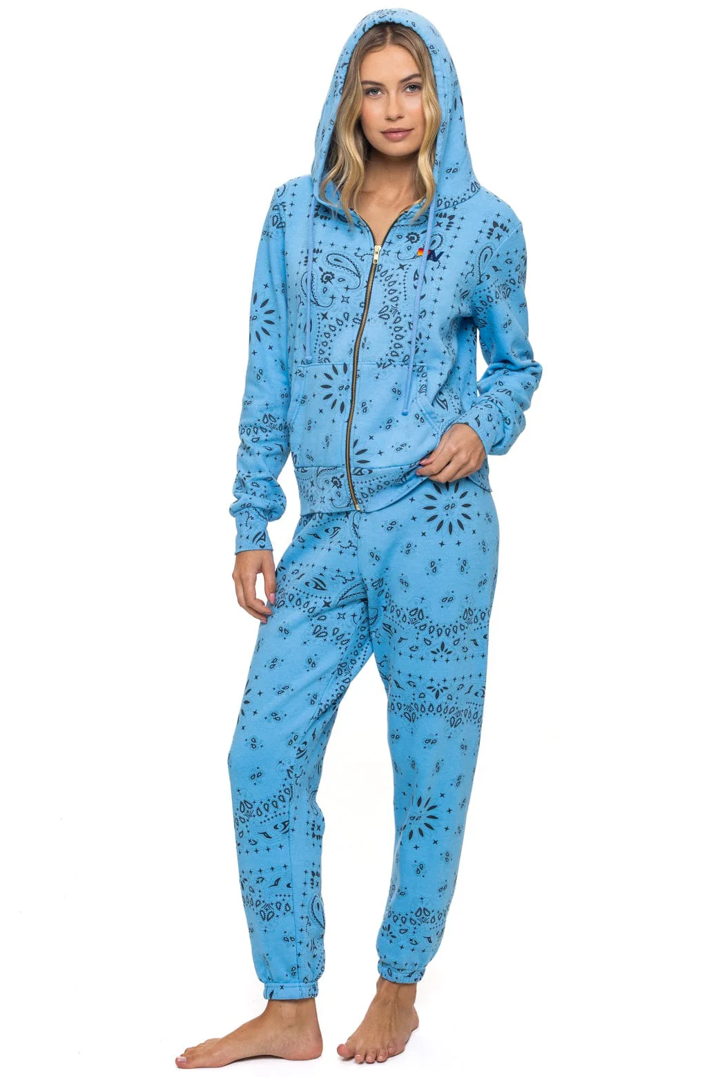 BANDANA ZIP HOODIE - SKY - Image 11