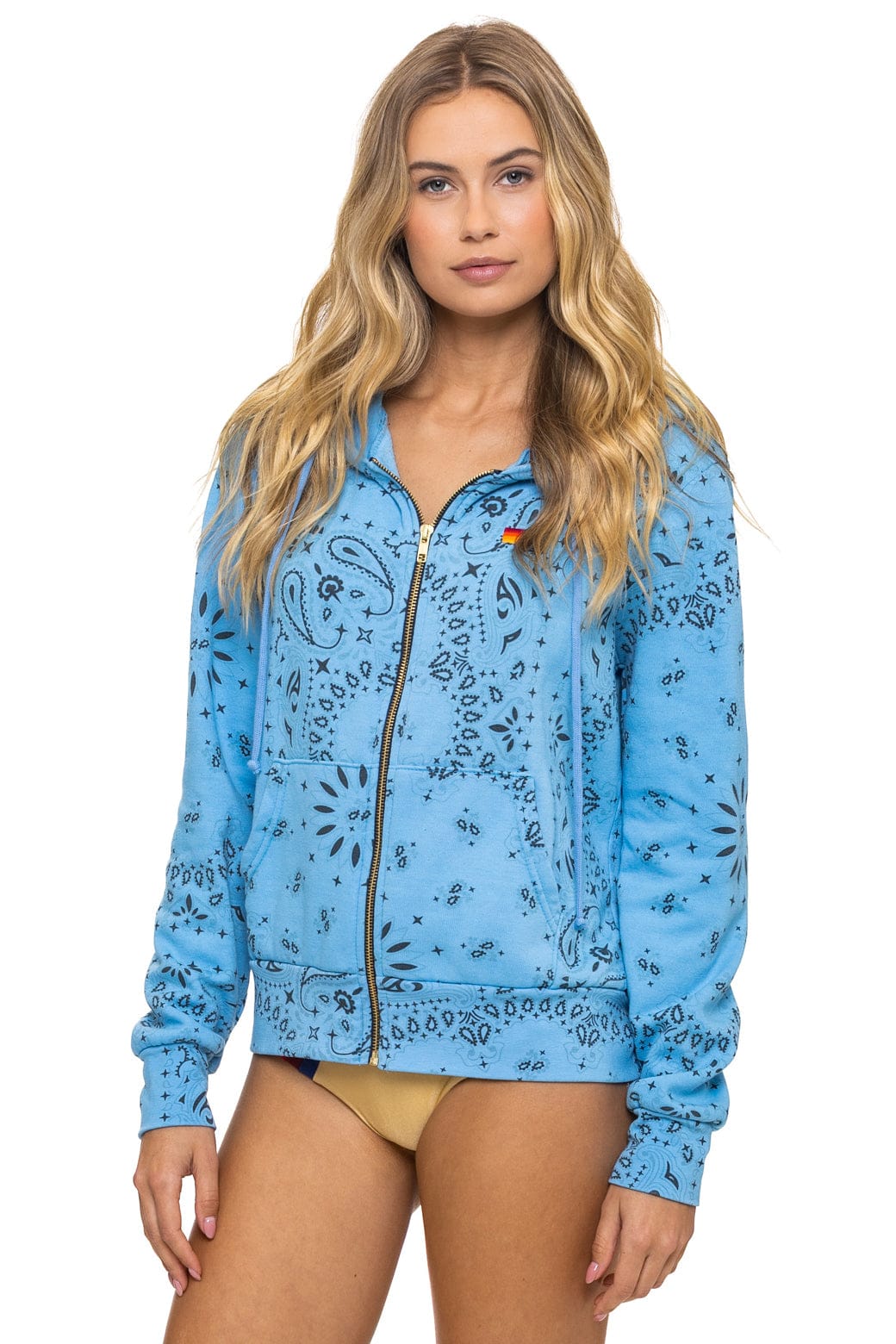 BANDANA ZIP HOODIE - SKY - Image 3