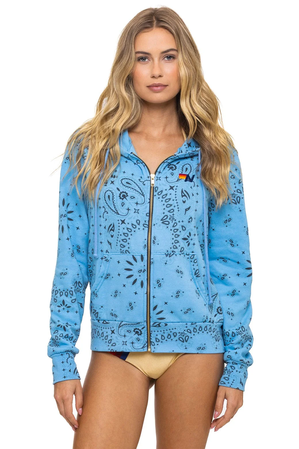 BANDANA ZIP HOODIE - SKY - Image 5