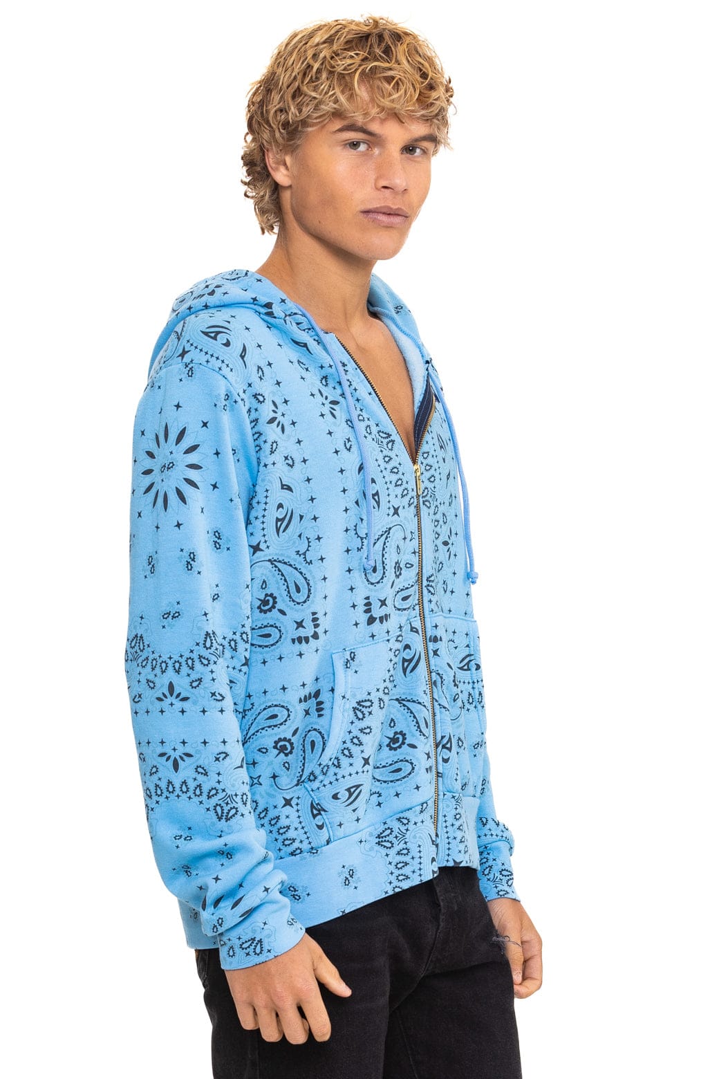 BANDANA ZIP HOODIE - SKY - Image 6
