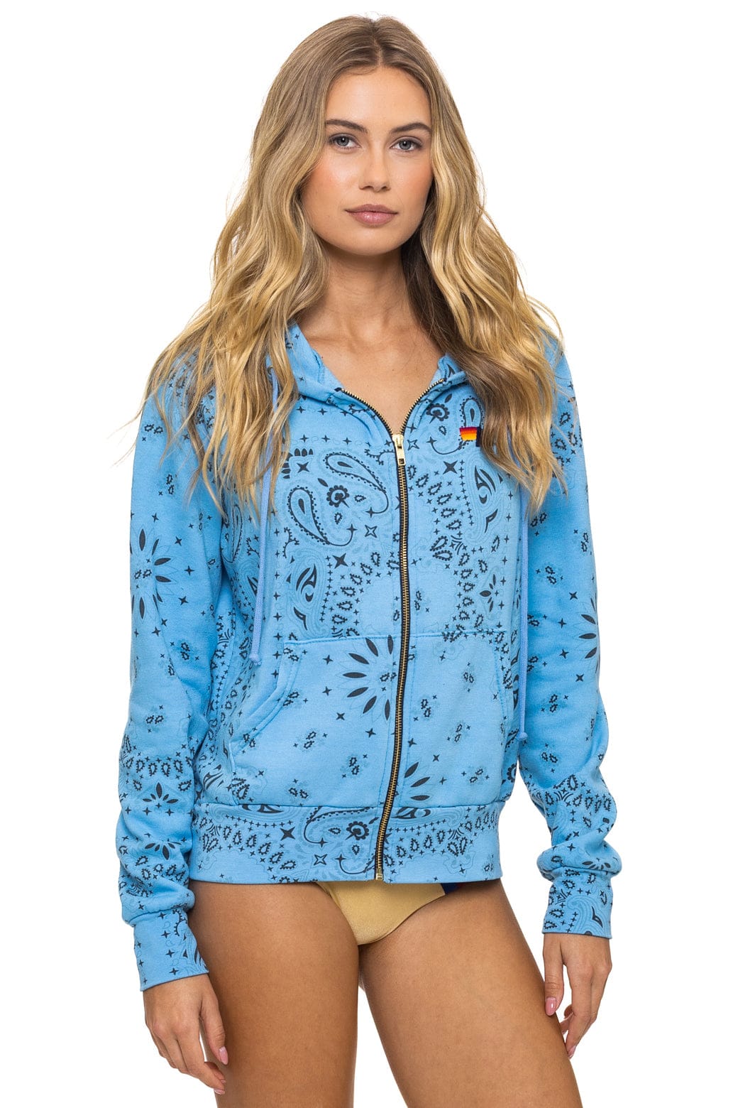BANDANA ZIP HOODIE - SKY - Image 7