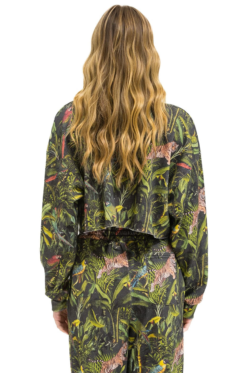 JUNGLE CROPPED CREW SWEATSHIRT RELAXED - VINTAGE CHARCOAL - Image 3