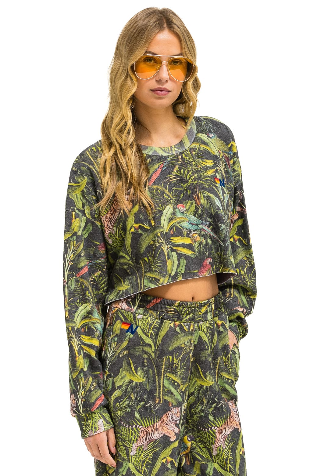JUNGLE CROPPED CREW SWEATSHIRT RELAXED - VINTAGE CHARCOAL - Image 4