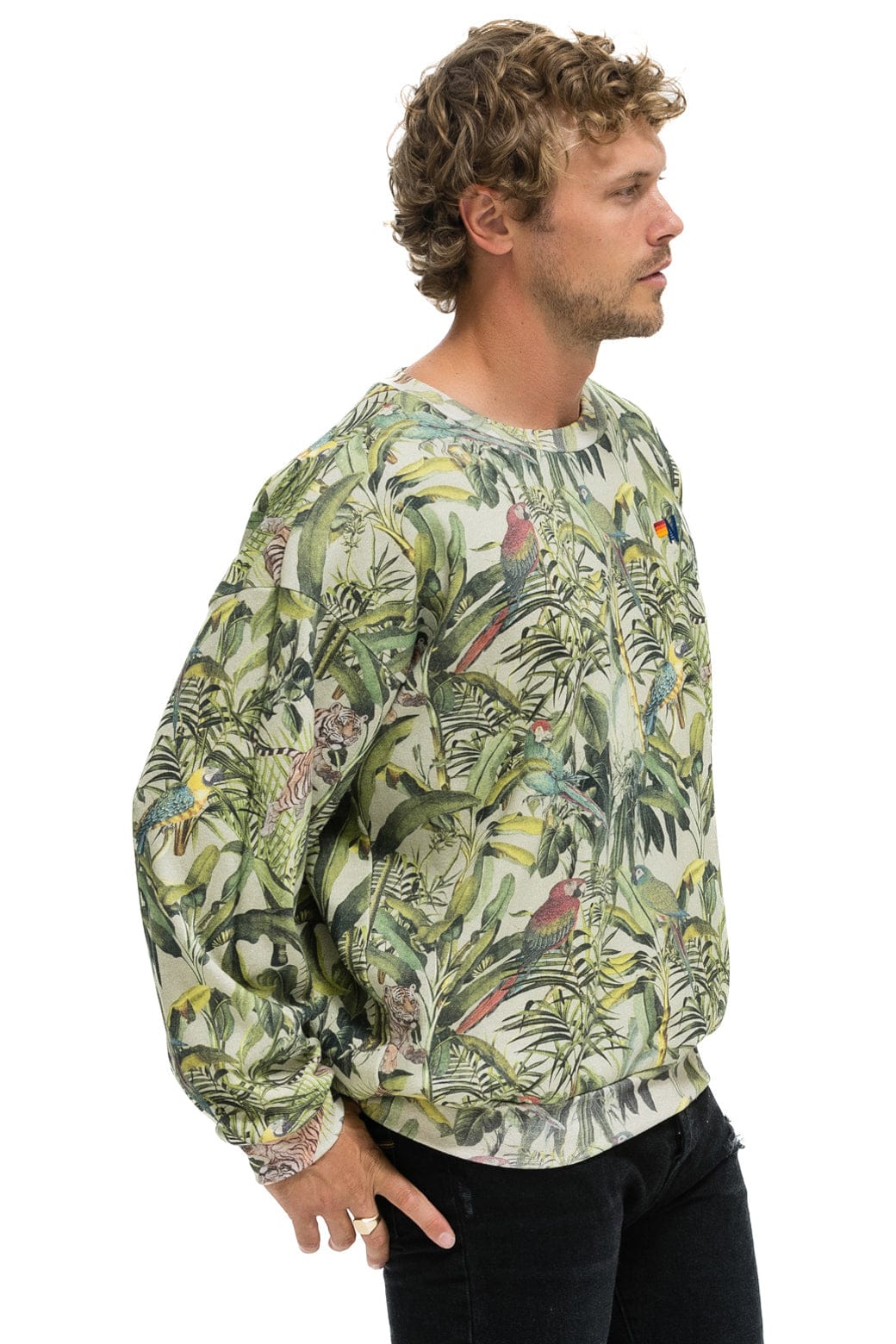 JUNGLE RELAXED CREW SWEATSHIRT - SAND - Image 6