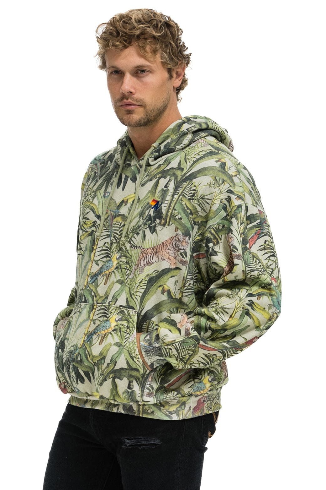 JUNGLE RELAXED PULLOVER HOODIE - SAND - Image 5