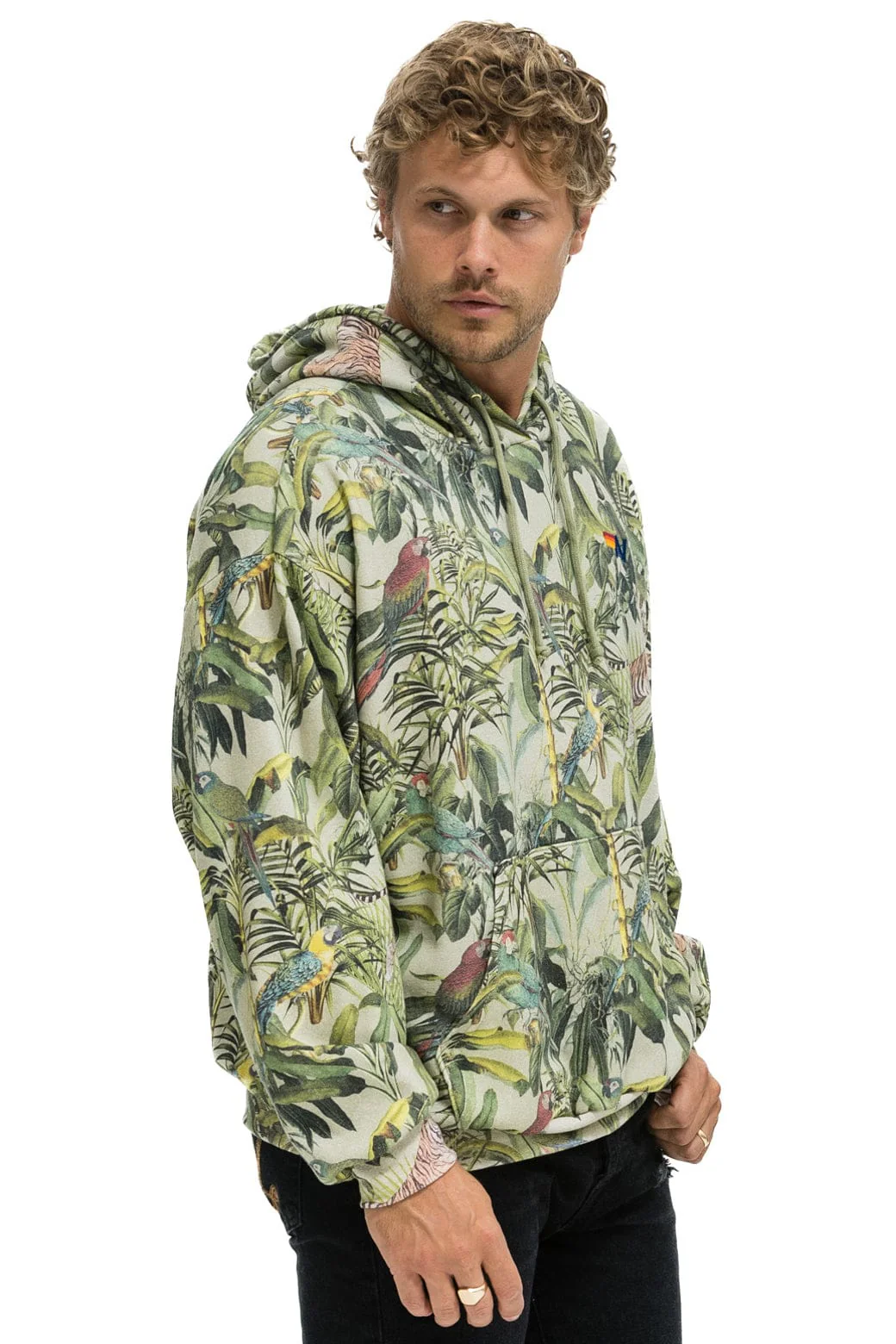 JUNGLE RELAXED PULLOVER HOODIE - SAND - Image 6