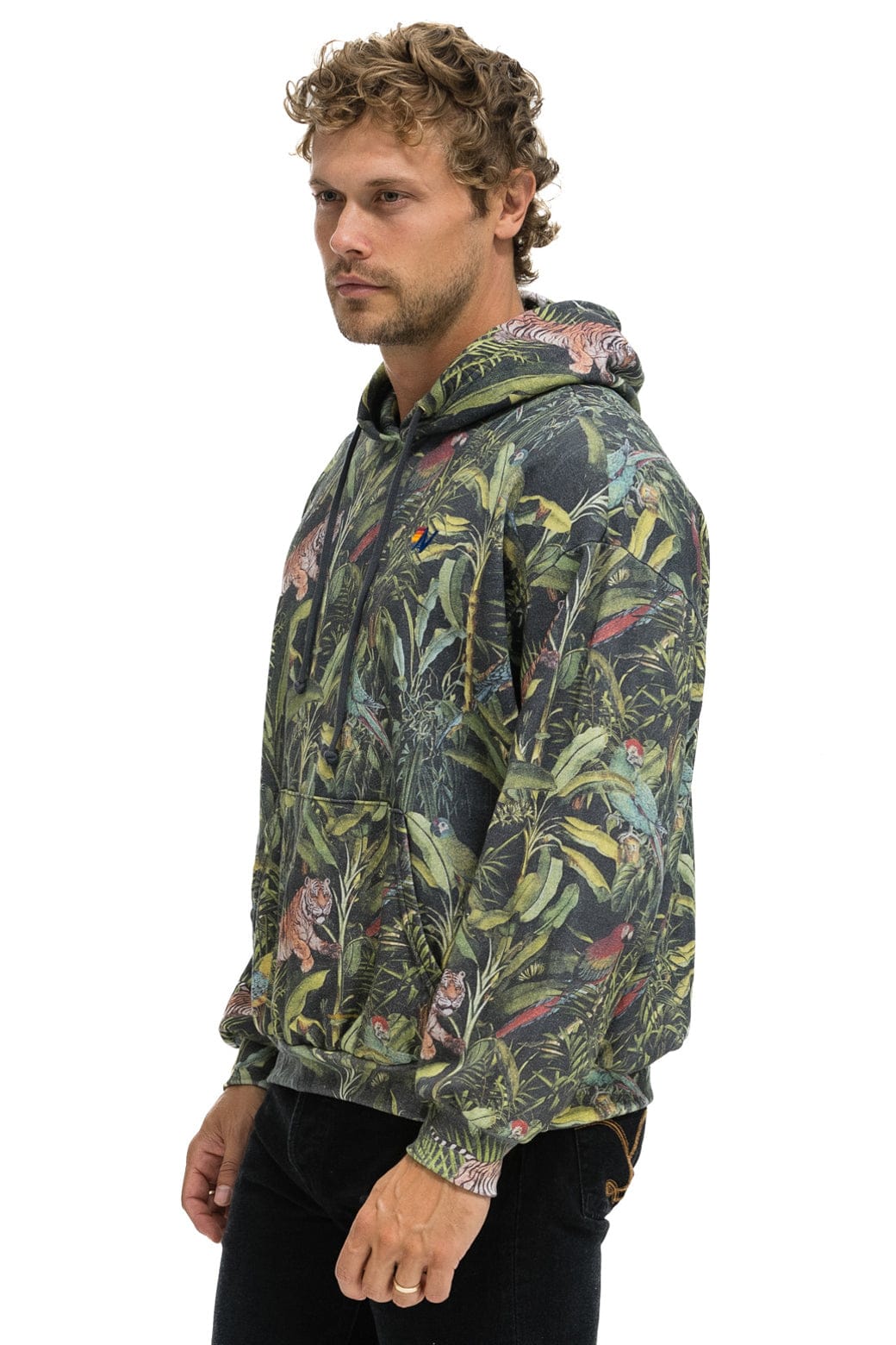 JUNGLE RELAXED PULLOVER HOODIE - VINTAGE CHARCOAL - Image 4