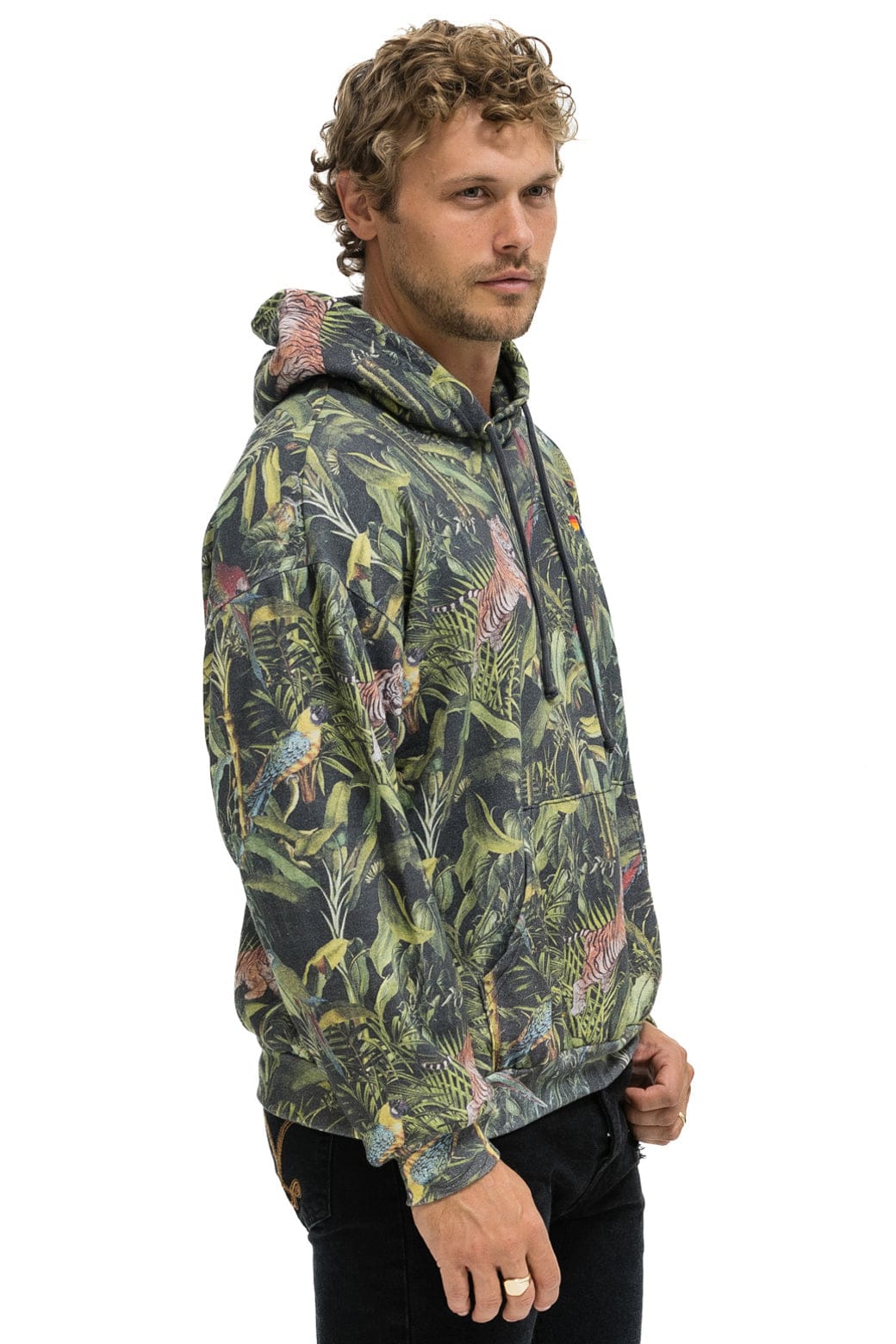 JUNGLE RELAXED PULLOVER HOODIE - VINTAGE CHARCOAL - Image 6