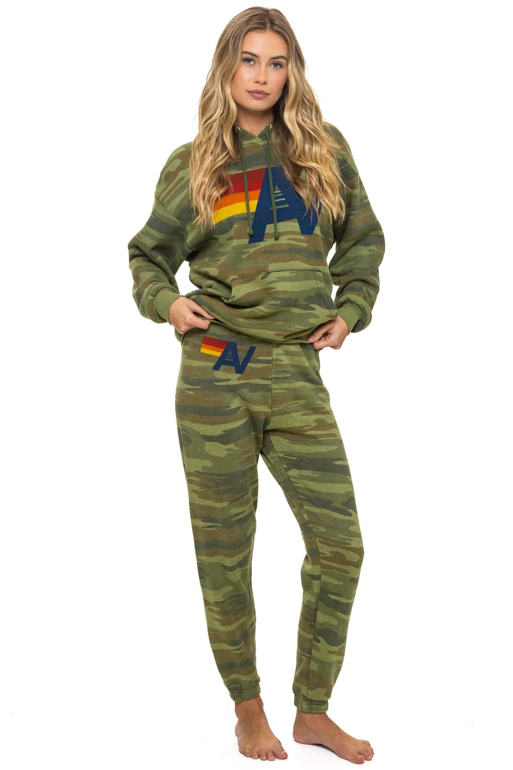 LOGO PULLOVER RELAXED HOODIE - CAMO - Image 11