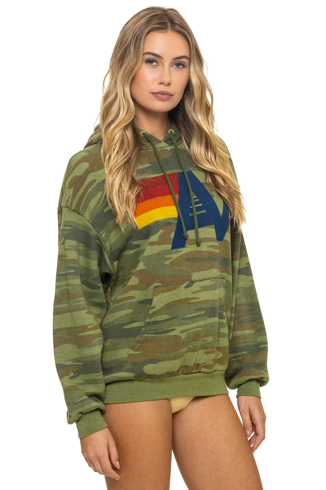 LOGO PULLOVER RELAXED HOODIE - CAMO - Image 7