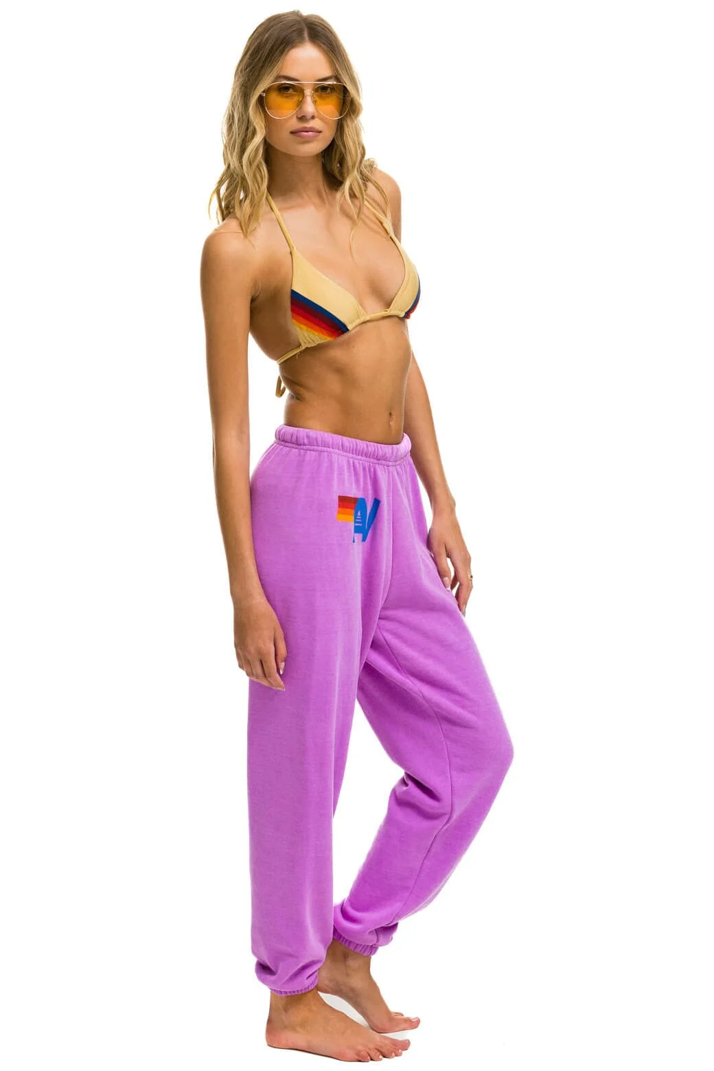 LOGO SWEATPANTS - NEON PURPLE - Image 4