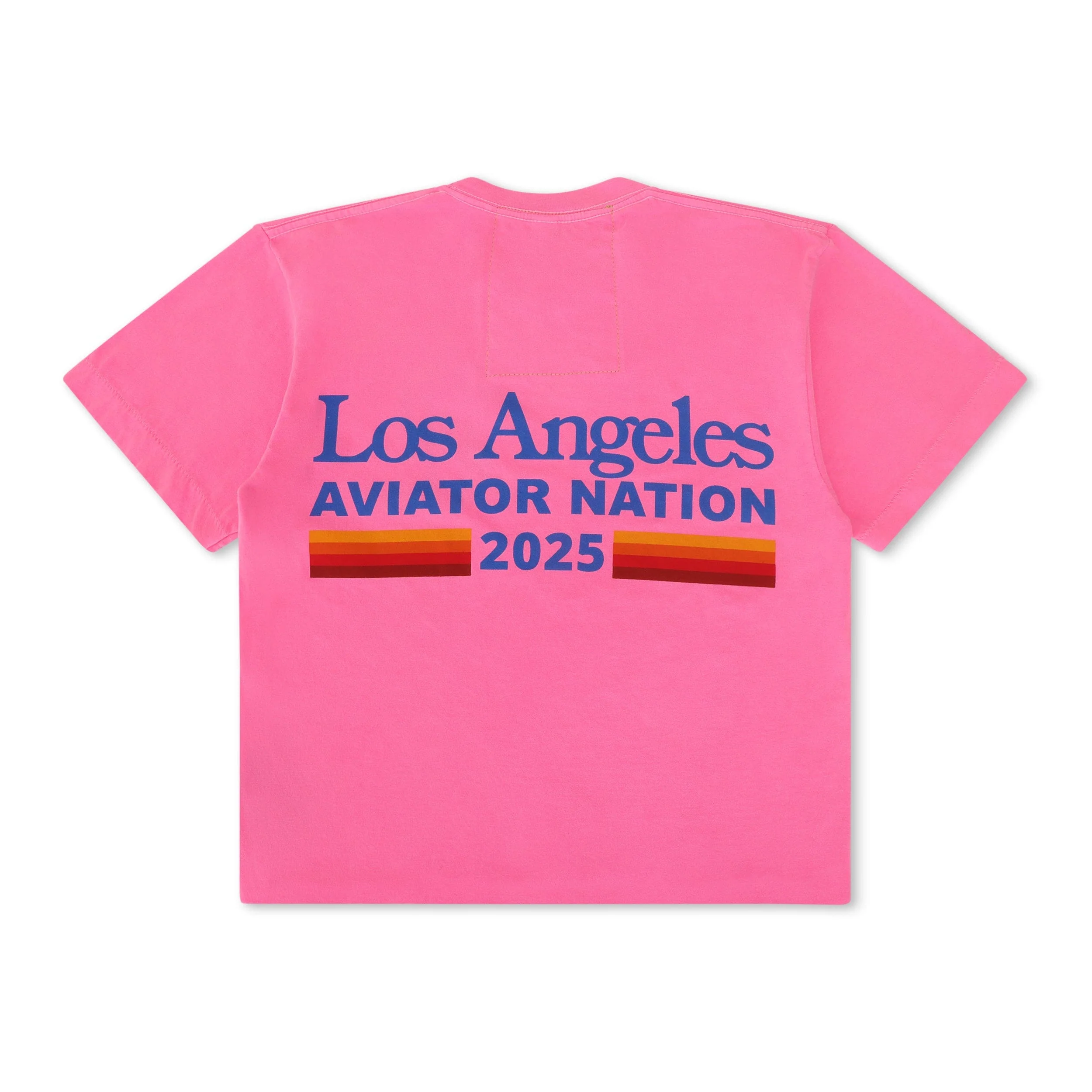 LOS ANGELES WINE & FOOD 2025 BOYFRIEND TEE - NEON PINK - Image 4