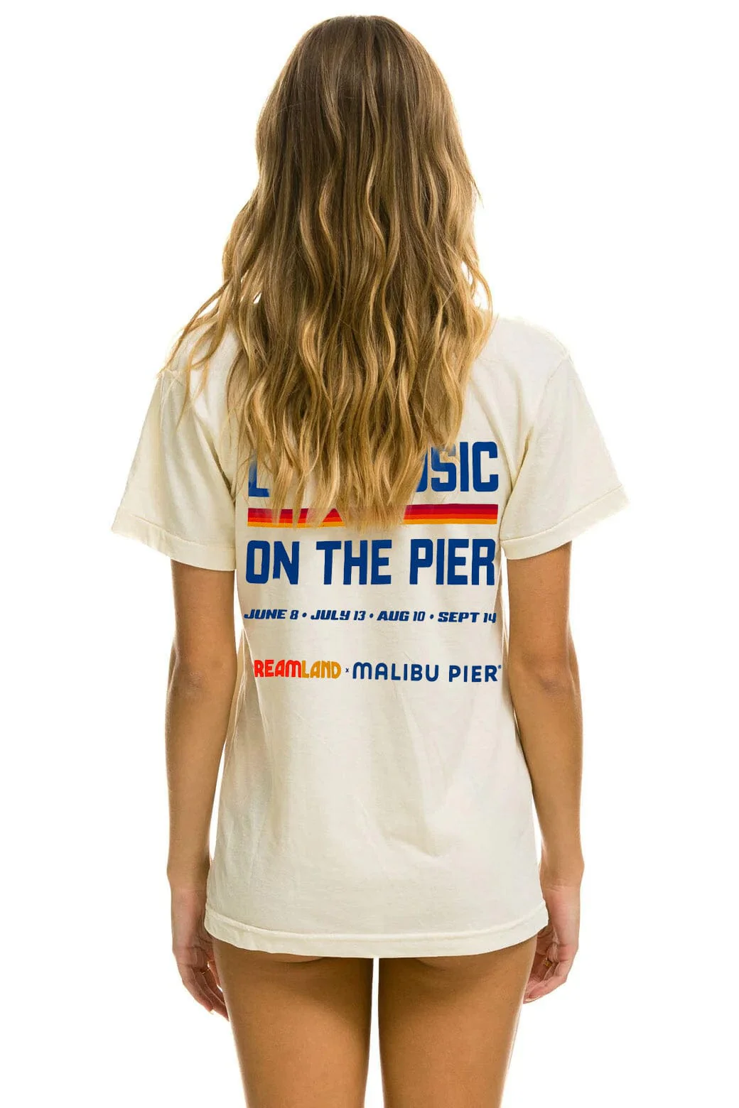 DREAMLAND MALIBU SUNDAY SESSIONS UNISEX CREW TEE - VINTAGE WHITE - Image 4