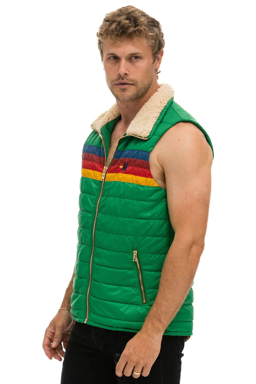 MEN'S 4 STRIPE VEST SHERPA- AMAZON - Image 4