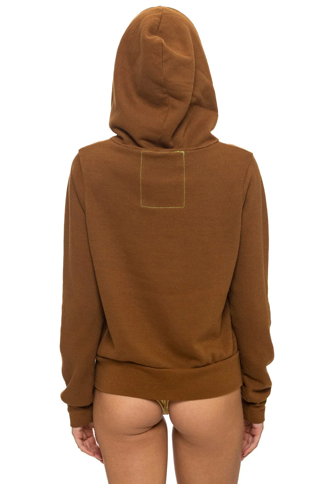 MOUNTAIN STITCH CHEVRON 4 ZIP HOODIE - CINNAMON - Image 8