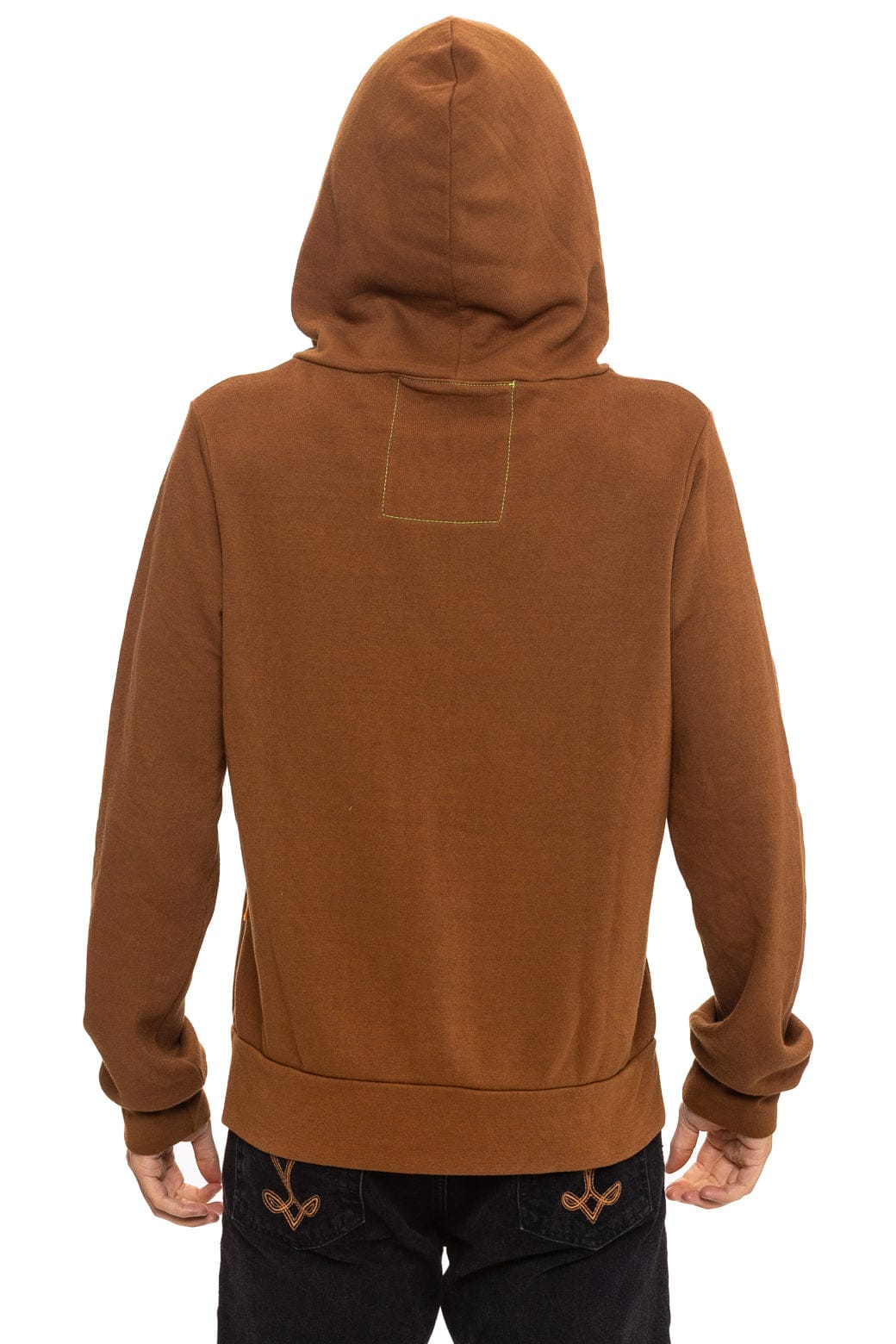 MOUNTAIN STITCH CHEVRON 4 ZIP HOODIE - CINNAMON - Image 9