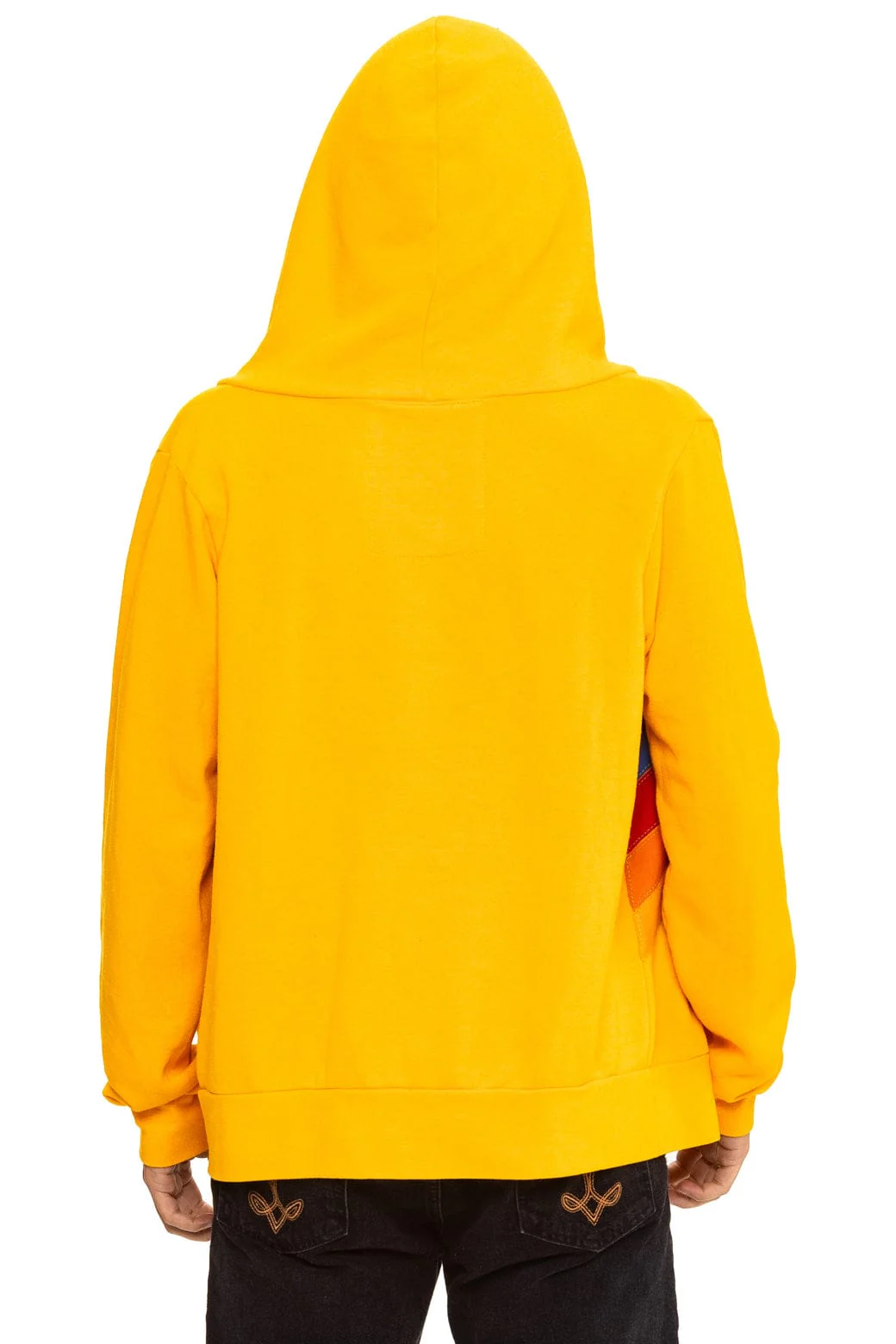 MOUNTAIN STITCH CHEVRON 4 ZIP HOODIE - GOLD - Image 11