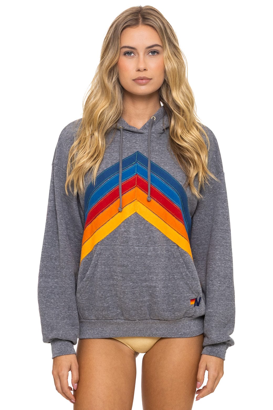 MOUNTAIN STITCH CHEVRON PULLOVER HOODIE RELAXED - HEATHER GREY - Image 6