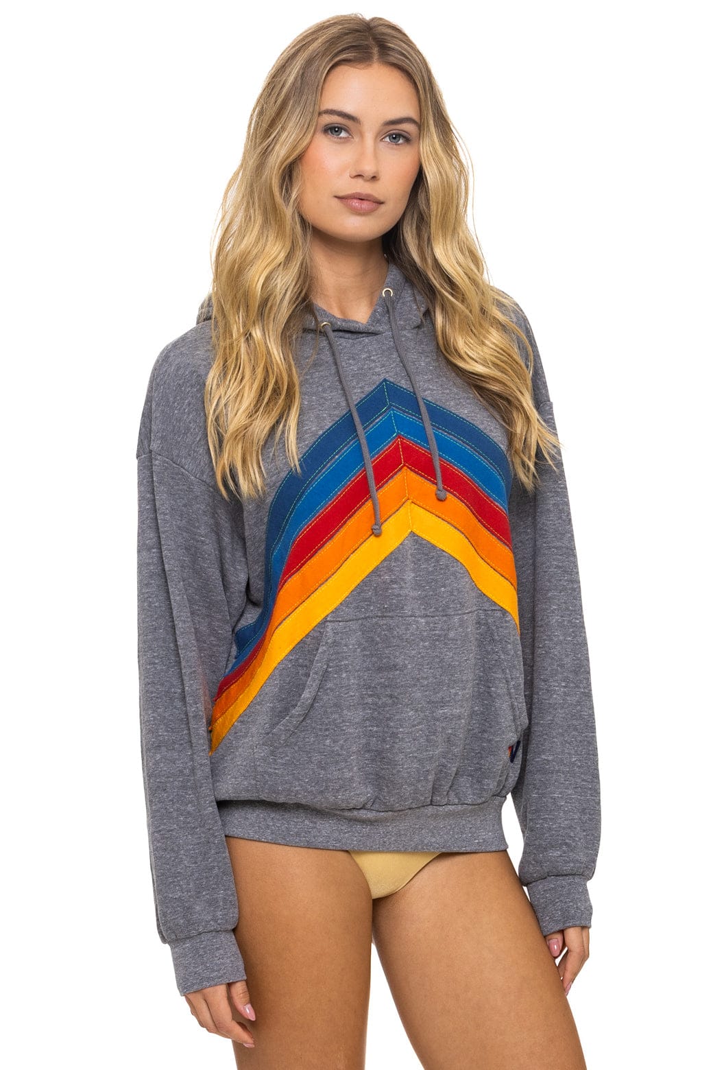 MOUNTAIN STITCH CHEVRON PULLOVER HOODIE RELAXED - HEATHER GREY - Image 8