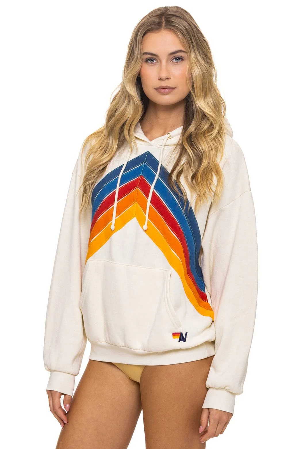 MOUNTAIN STITCH CHEVRON PULLOVER HOODIE RELAXED - VINTAGE WHITE - Image 5