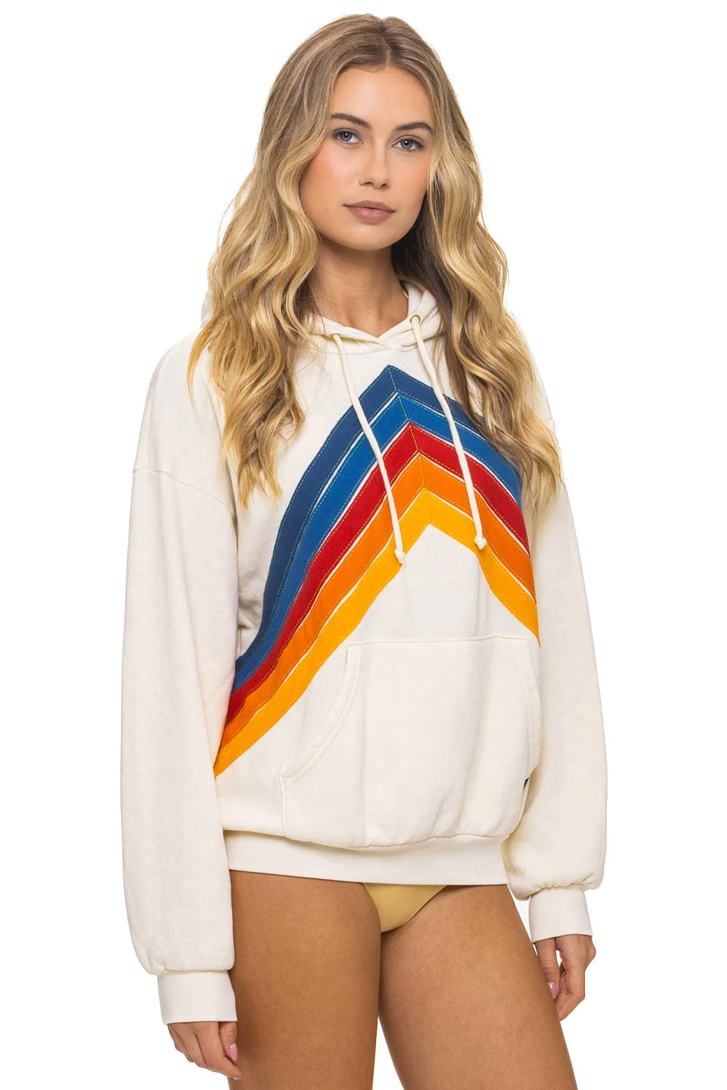 MOUNTAIN STITCH CHEVRON PULLOVER HOODIE RELAXED - VINTAGE WHITE - Image 9