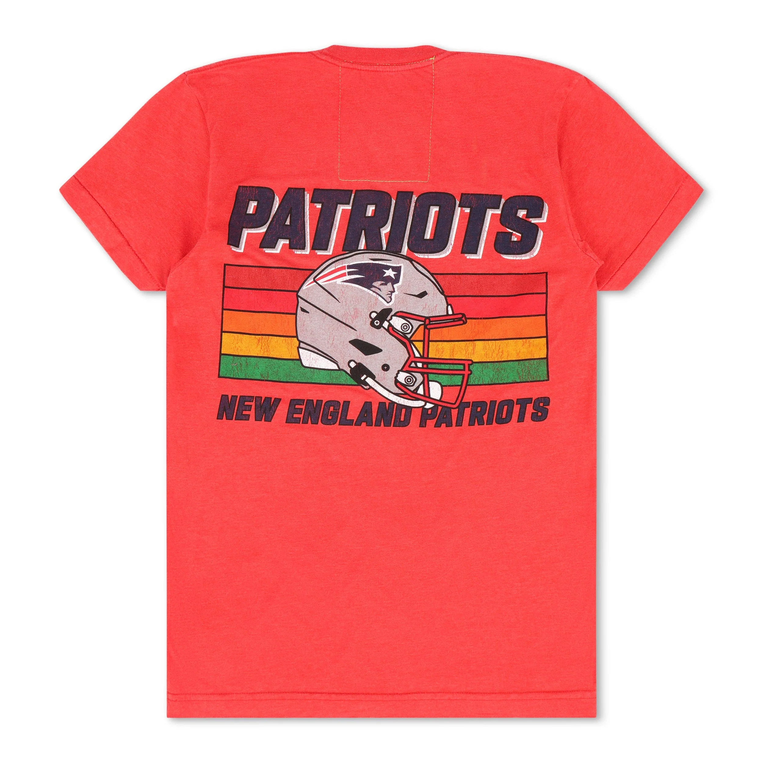 NEW ENGLAND PATRIOTS HELMET CREW TEE SHIRT - FLASH RED - Image 6