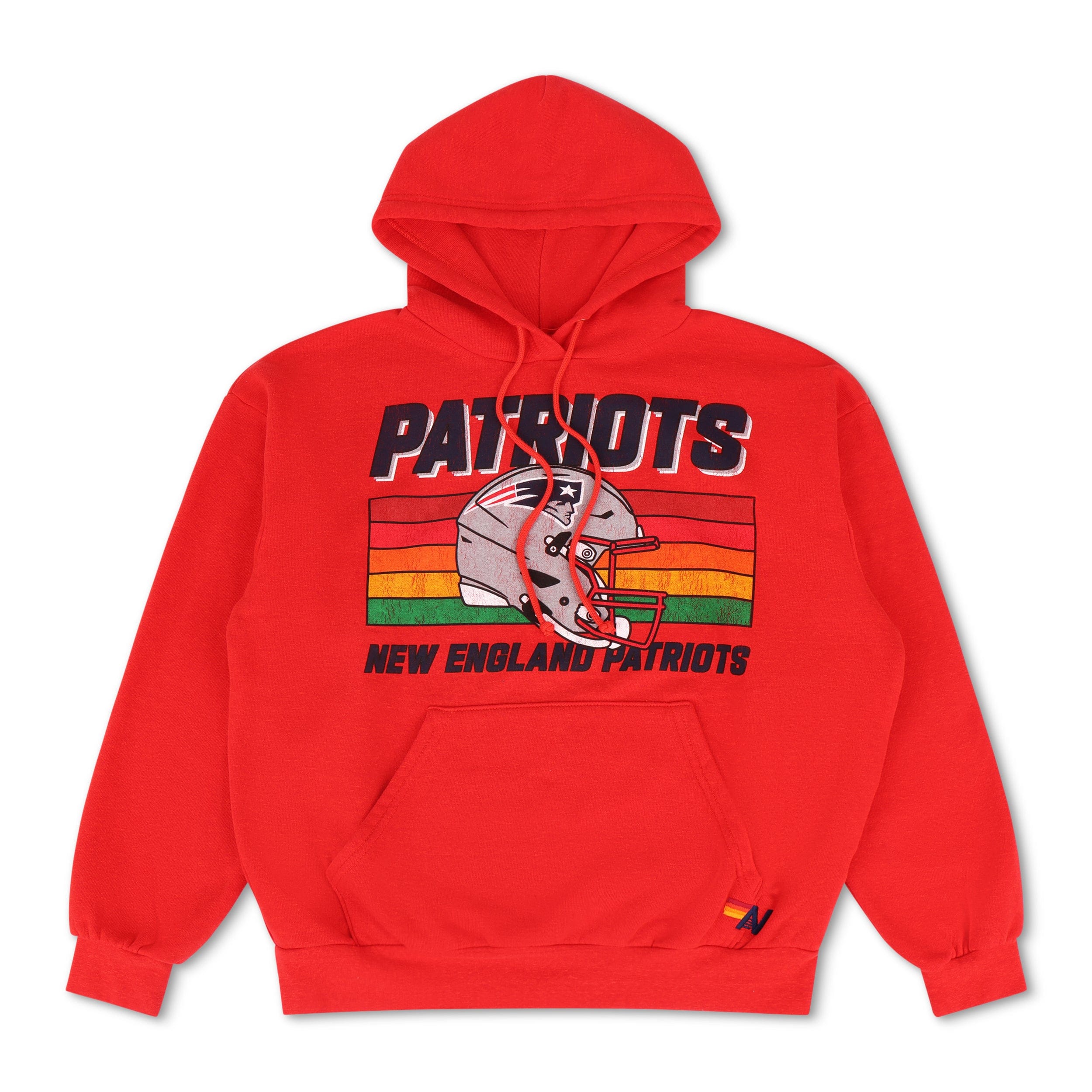 NEW ENGLAND PATRIOTS HELMET RELAXED PULLOVER HOODIE - FLASH RED - Image 5