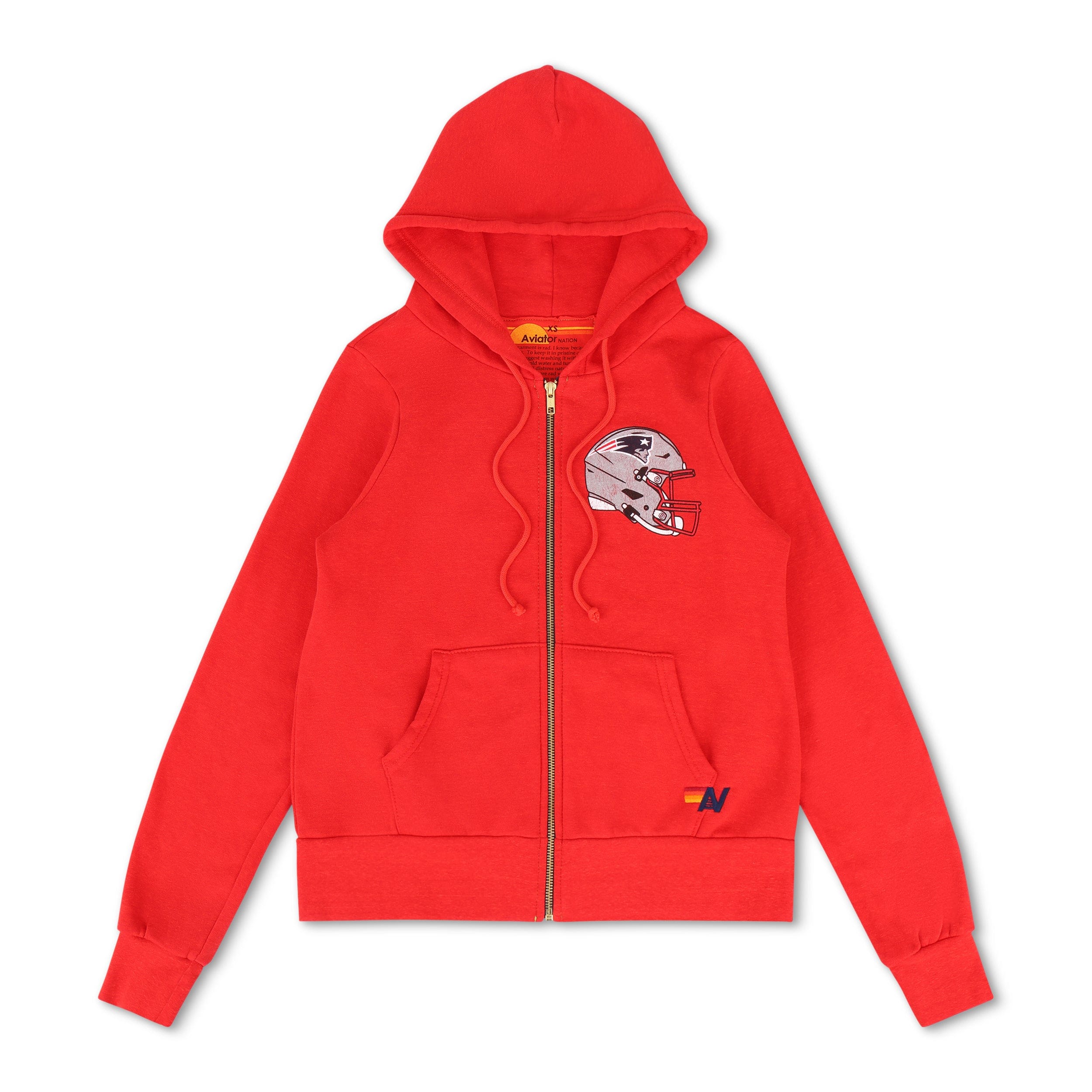 NEW ENGLAND PATRIOTS HELMET ZIP HOODIE - FLASH RED - Image 5
