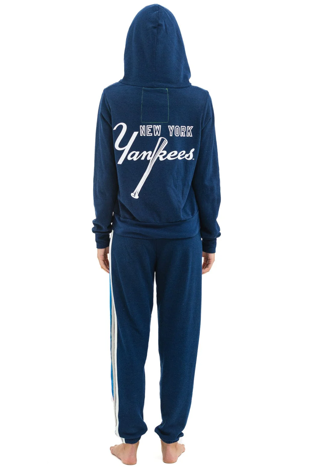 NY YANKEES 5 STRIPE UNISEX SWEATPANTS - NAVY // USA - Image 3