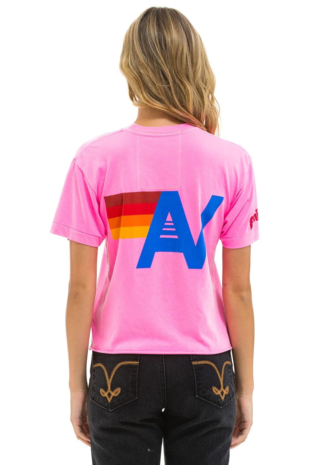 PHILLIES AVIATOR NATION BOYFRIEND TEE - NEON PINK - Image 3