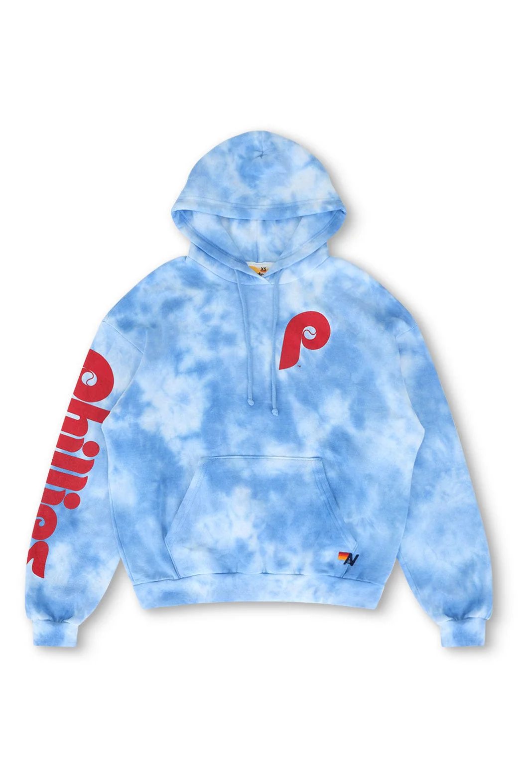 PHILLIES HAND DYED RELAXED PULLOVER HOODIE - TIE DYE BLUE - Image 8